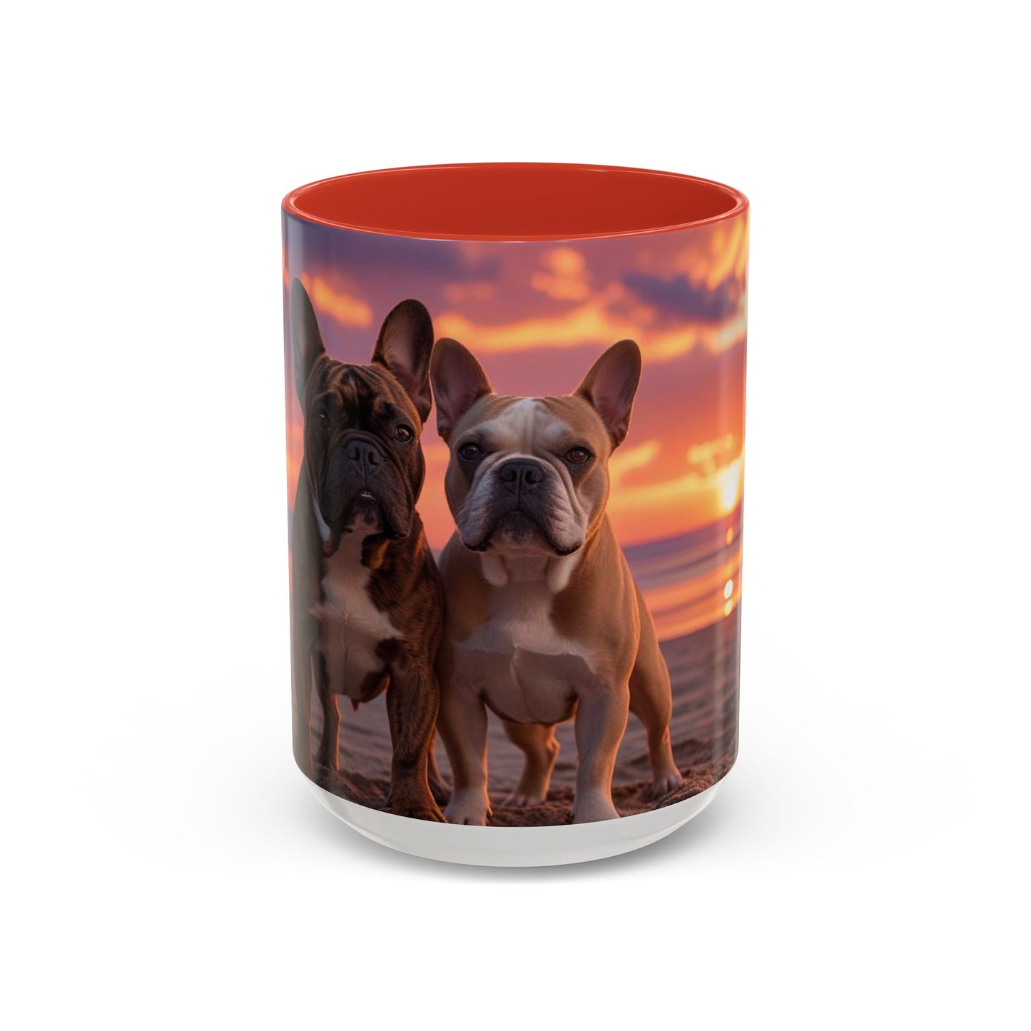 French Bulldog Love Accent Coffee Mug - Perfect Gift for Dog Lovers