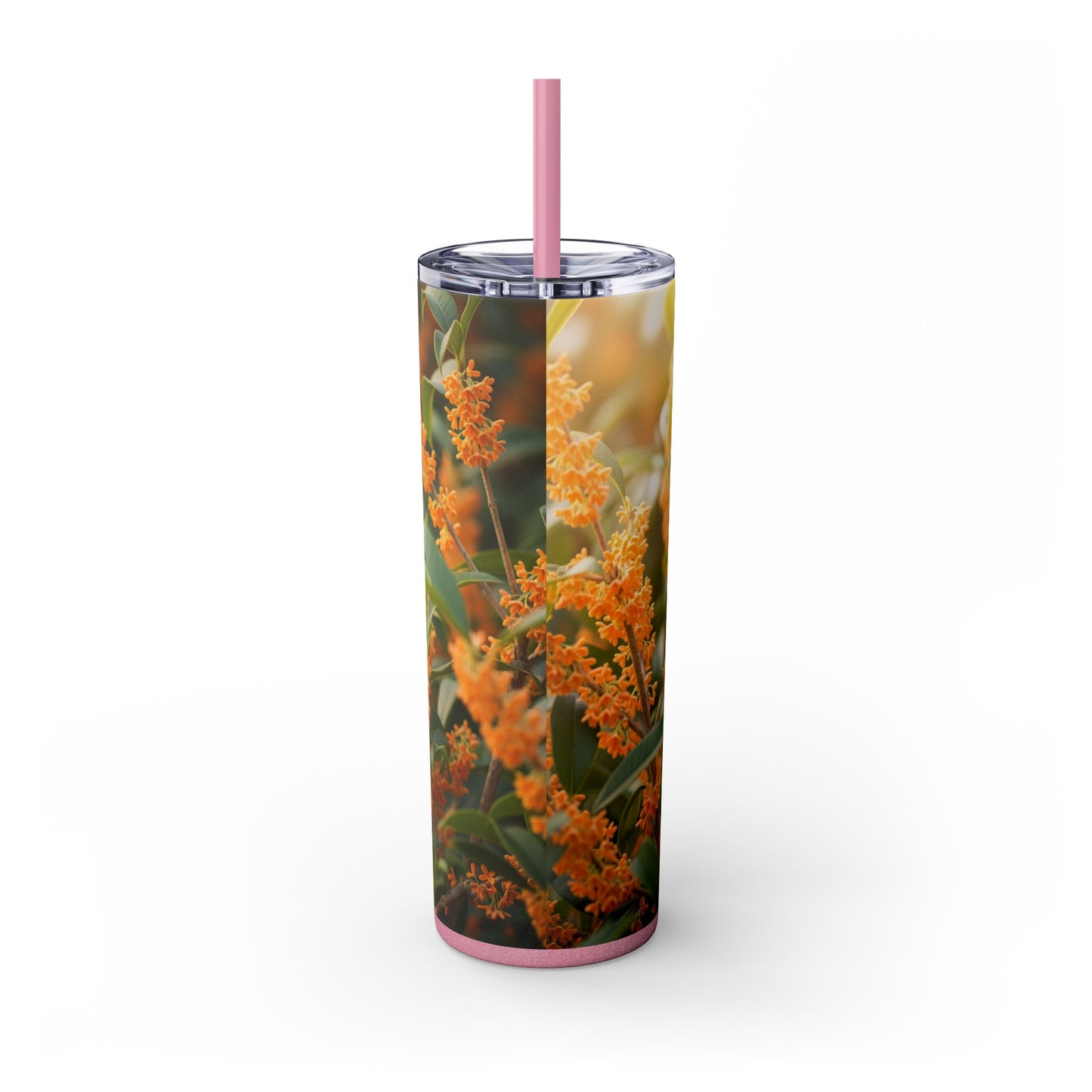 Pug Skinny Tumbler with Straw, 20oz