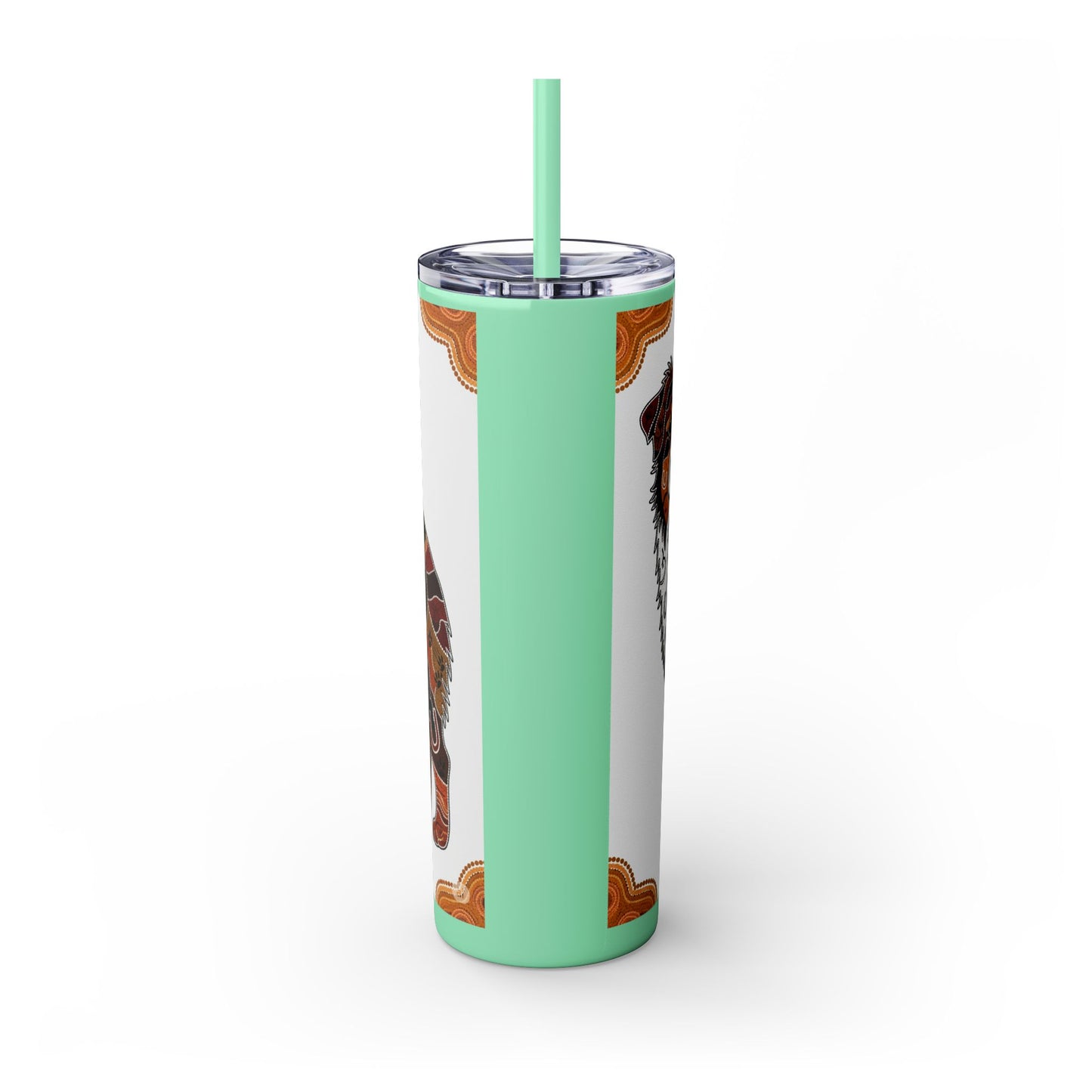 Australian Shepherd Skinny Tumbler with Straw, 20oz