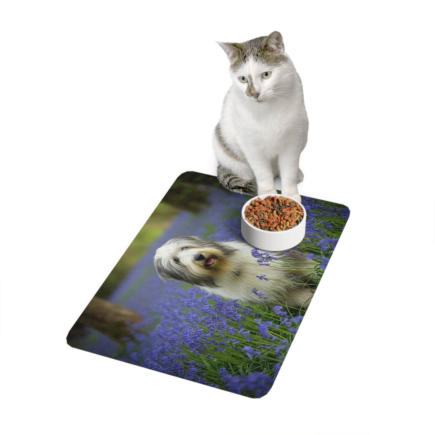 Pet Food Mat (12x18) - Bearded Collie