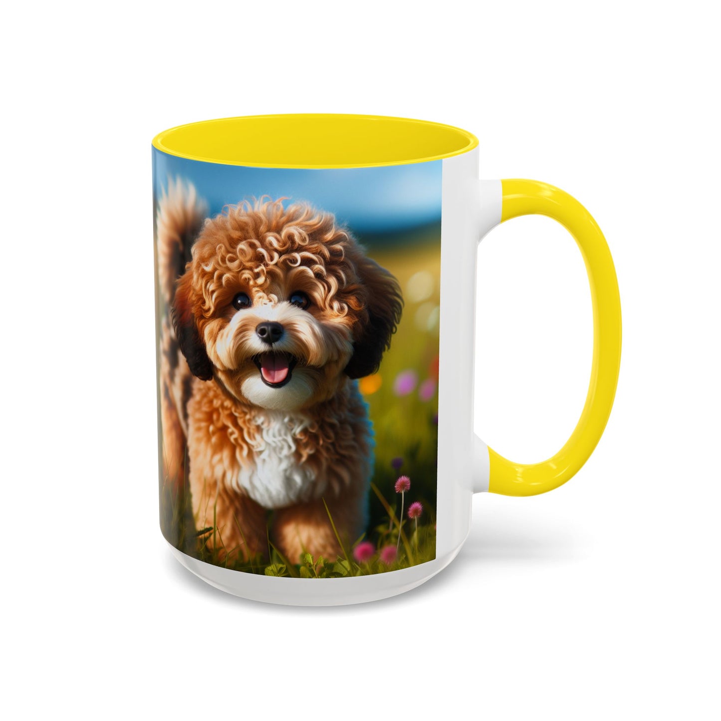 Russkaya Tsvetnaya Bolonka Accent Coffee Mug - Perfect Gift for Dog Lovers