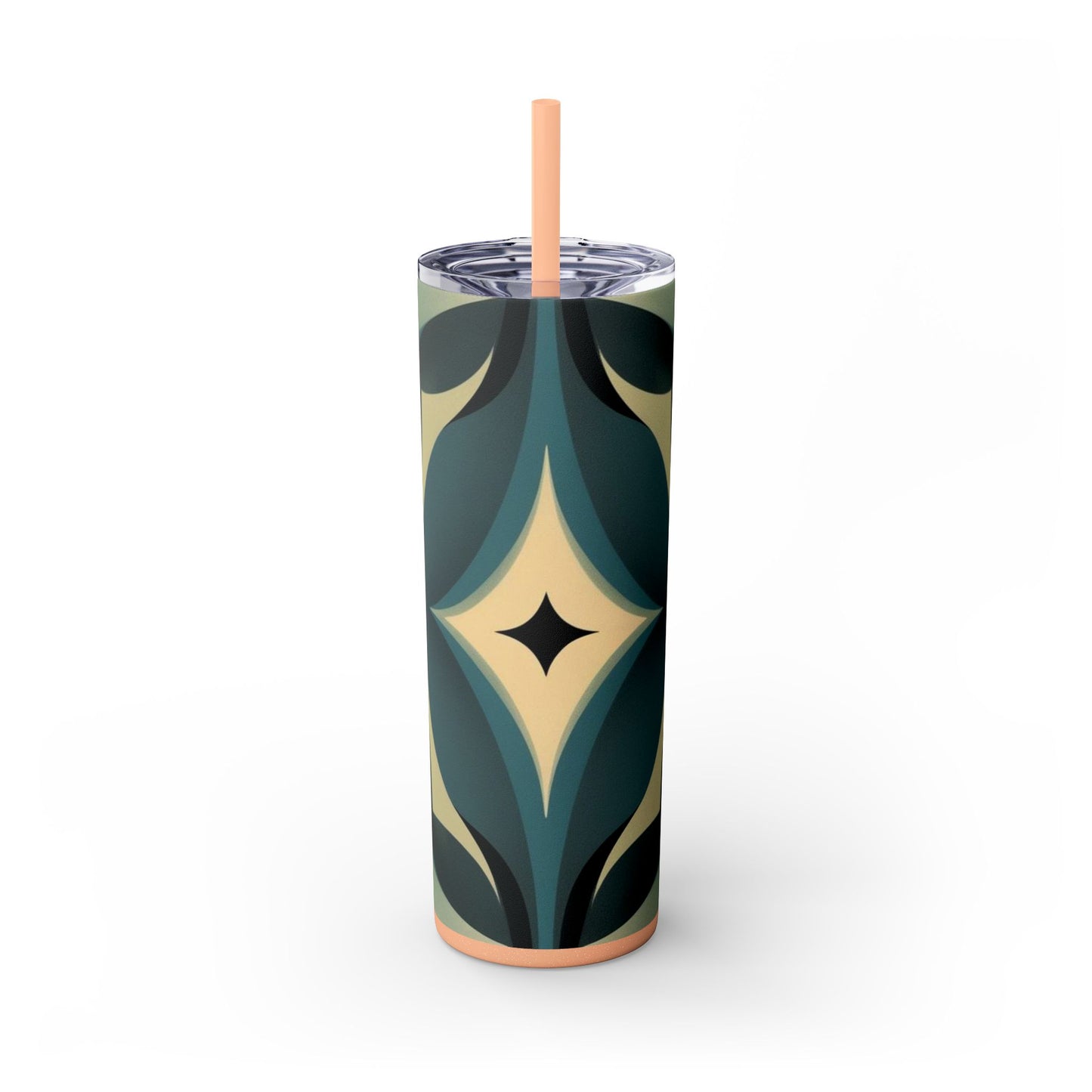 Optical Illusion Skinny Tumbler with Straw, 20oz