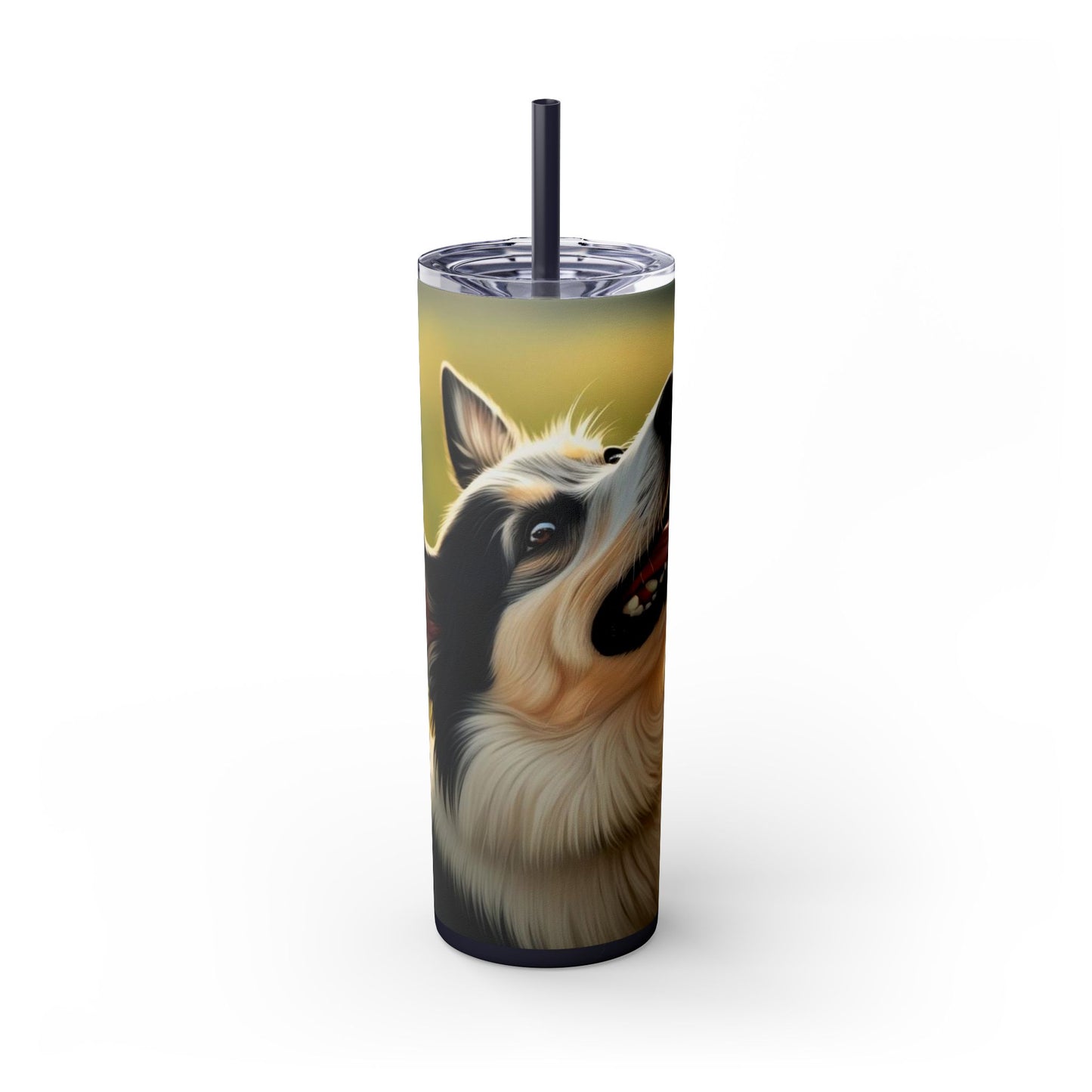 Swedish Vallhund Skinny Tumbler with Straw, 20oz