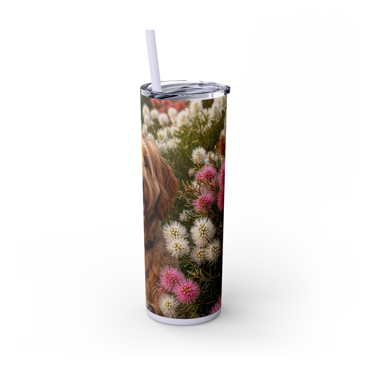 Goldendoodle Tumbler with Straw, 20oz