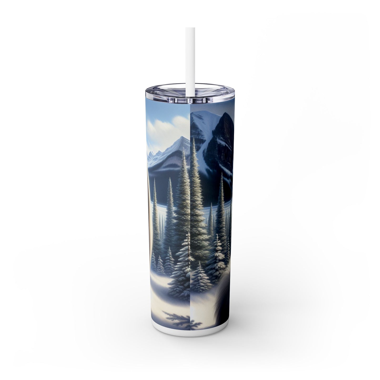Canadian Eskimo Dog Tumbler with Straw, 20oz
