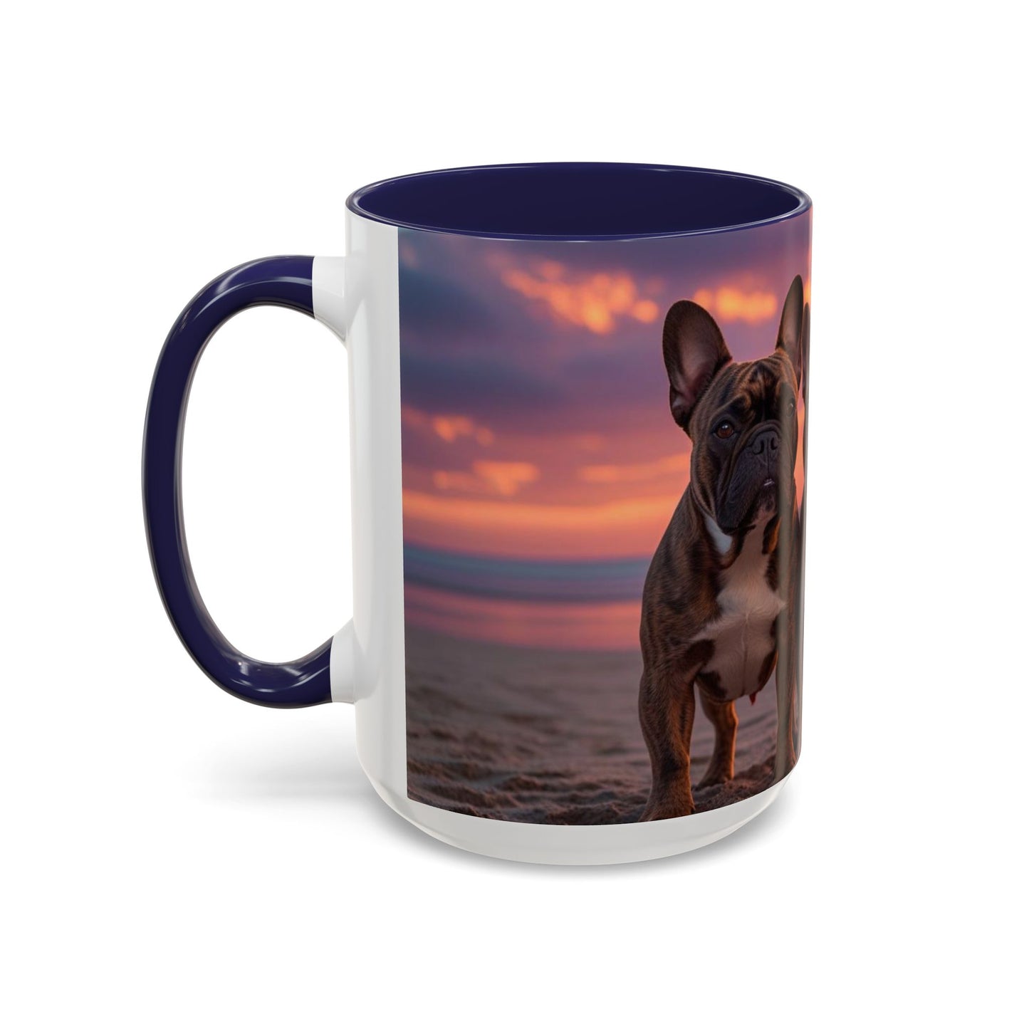 French Bulldog Love Accent Coffee Mug - Perfect Gift for Dog Lovers