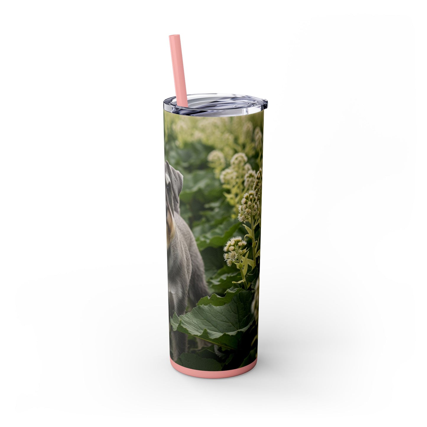 Standard Schnauzer Skinny Tumbler with Straw, 20oz