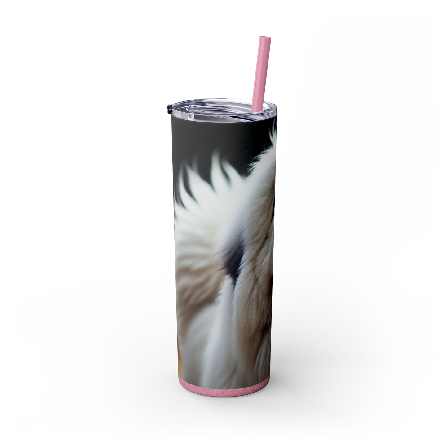 Tatra Shepherd Dog Skinny Tumbler with Straw, 20oz