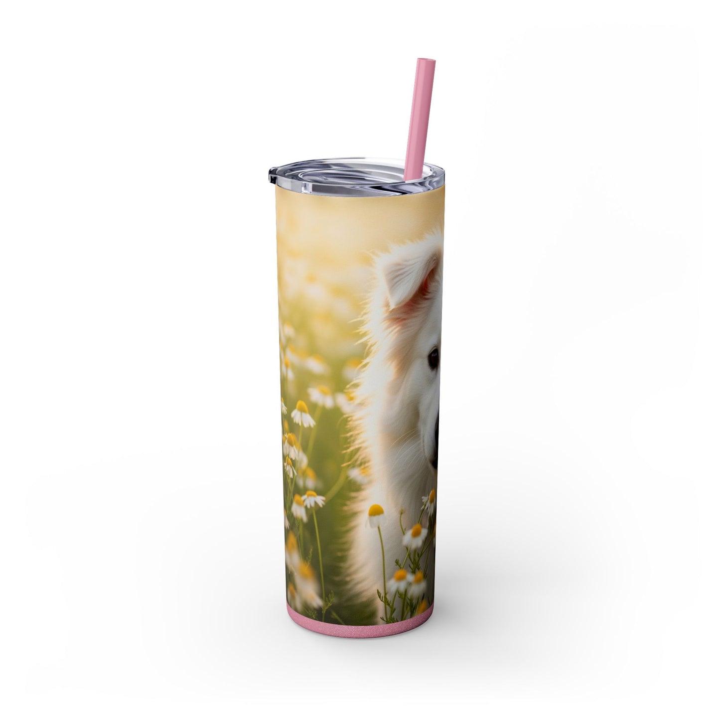 Russkaya Tsvetnaya Bolonka Tumbler with Straw, 20oz