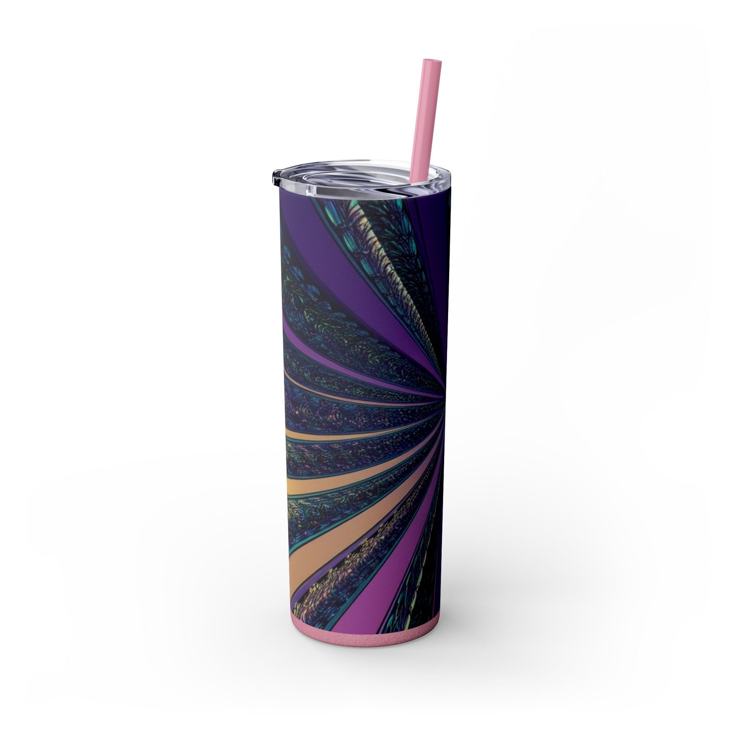Optical Illusion Skinny Tumbler with Straw, 20oz