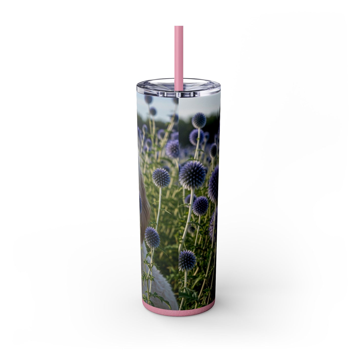 Spoodle Skinny Tumbler with Straw, 20oz