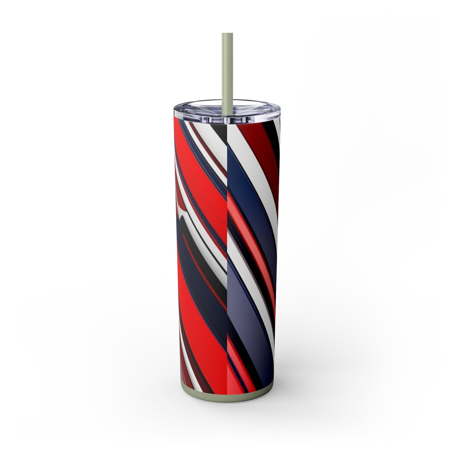 Optical Illusion Skinny Tumbler with Straw, 20oz