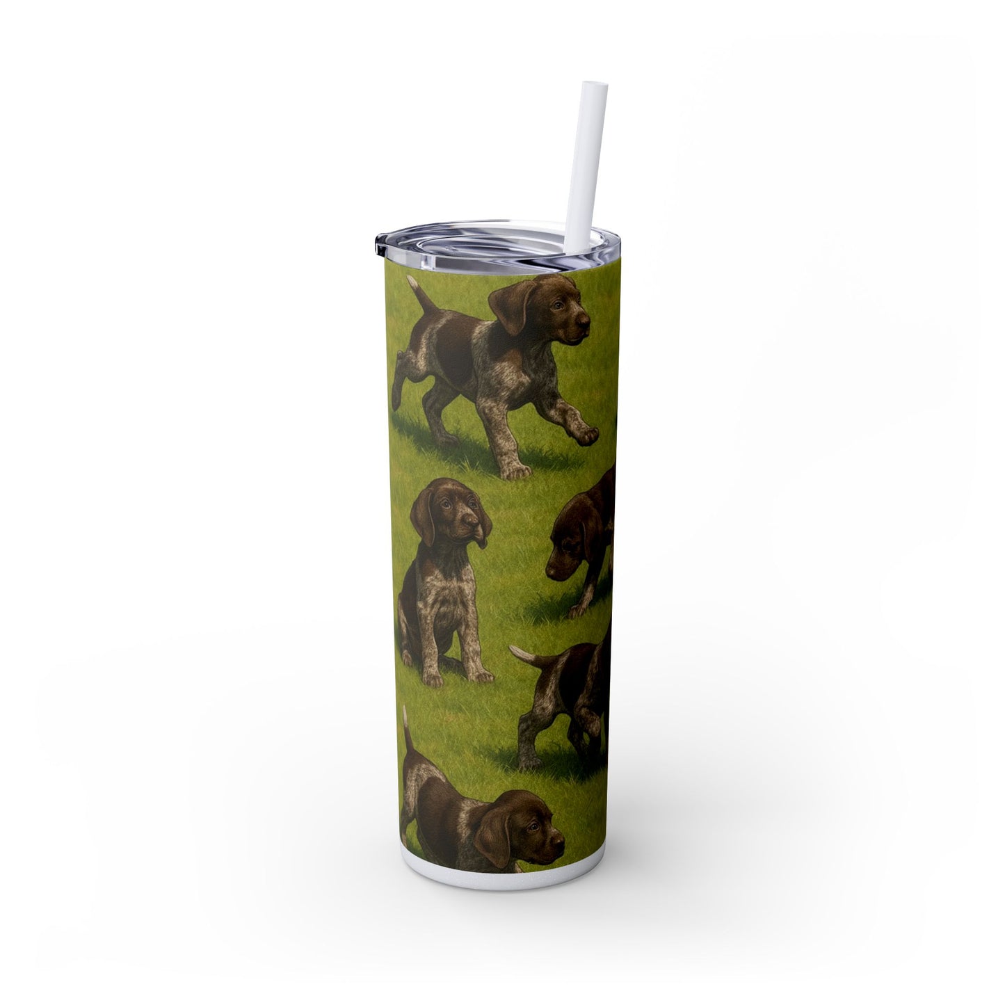 German Shorthaired Pointer puppies Tumbler with Straw, 20oz