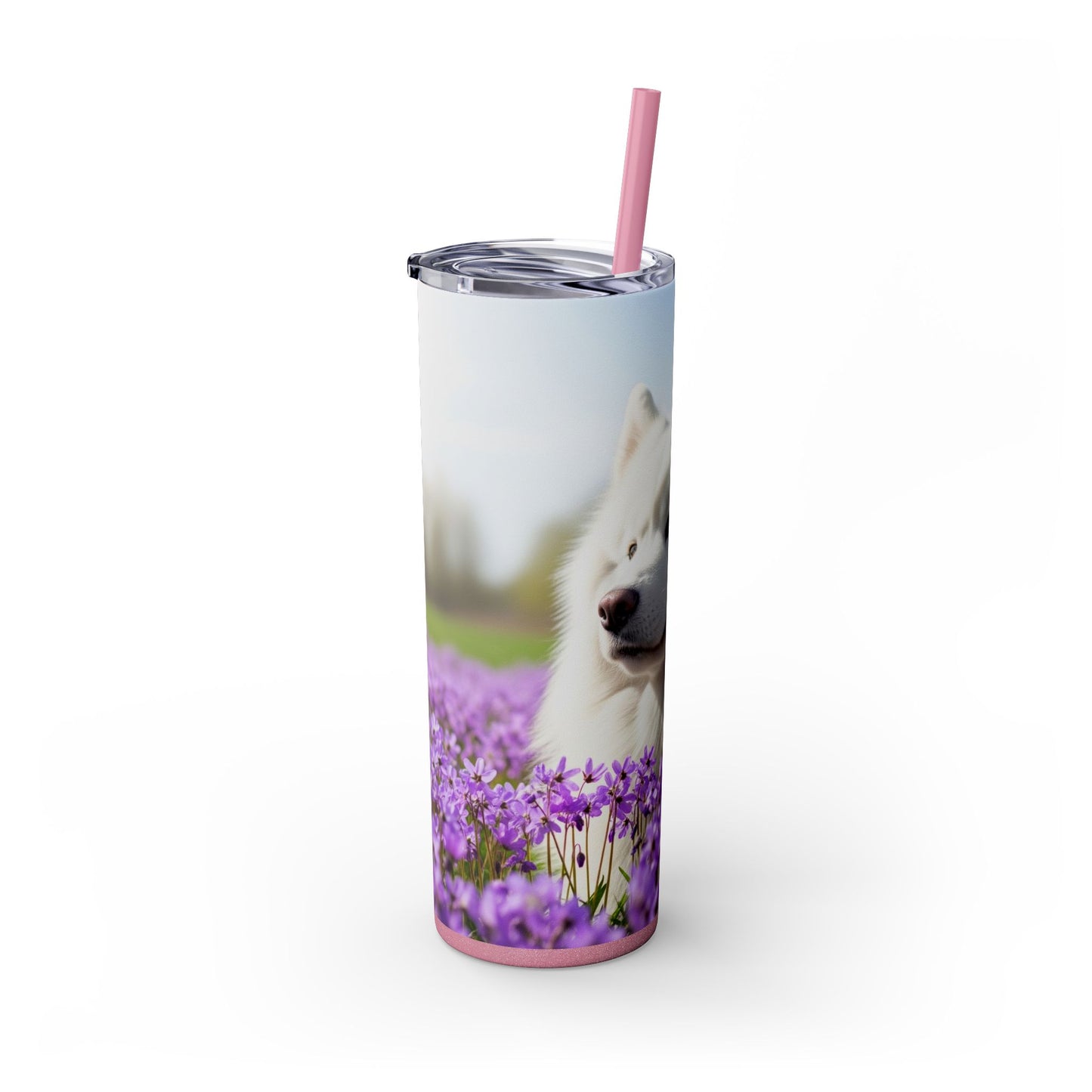 Samoyed Tumbler with Straw, 20oz