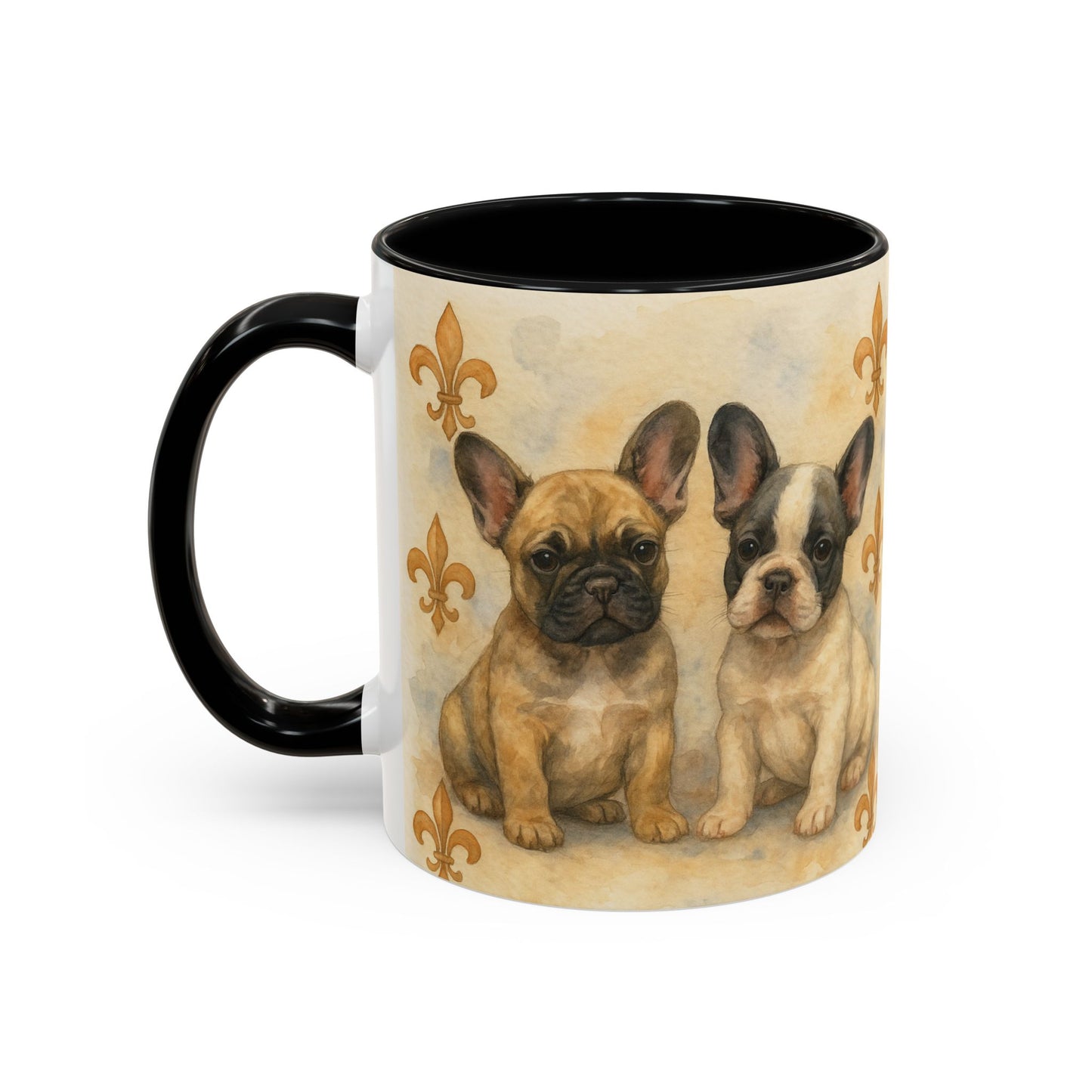 French Bulldog puppies Accent Coffee Mug - Perfect Gift for Dog Lovers