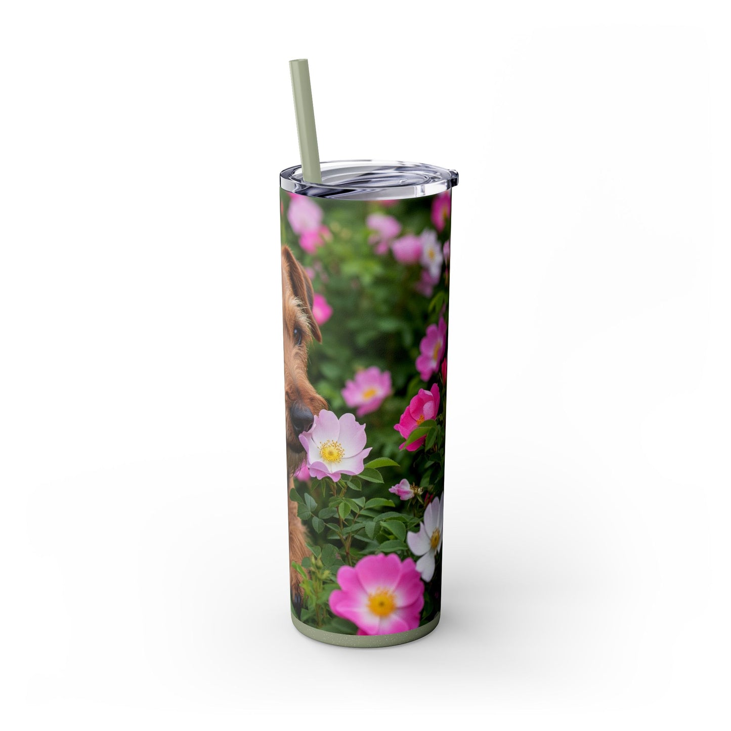 Teddy Roosevelt Terrier Tumbler with Straw, 20oz