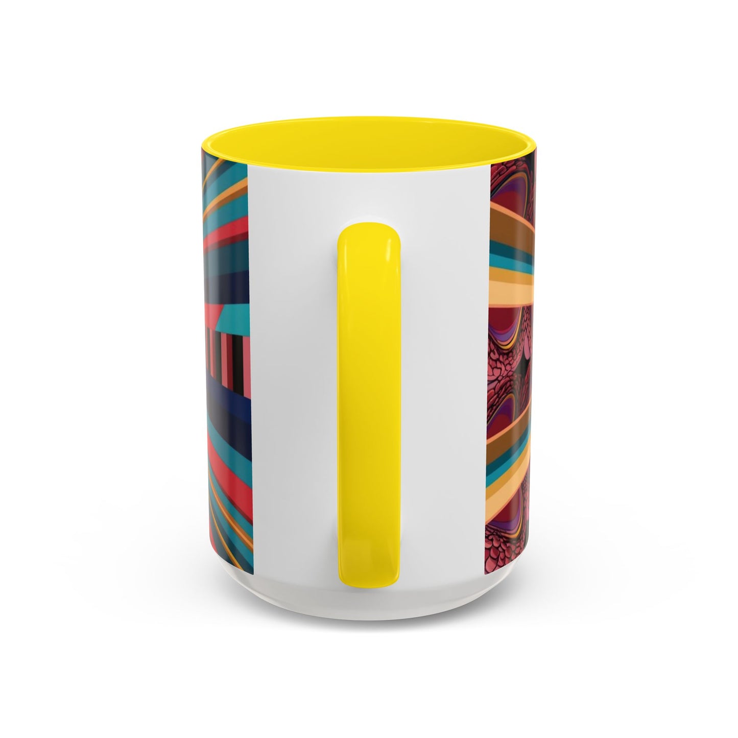 Optical Illusion Accent Mug – Ceramic Coffee Cup