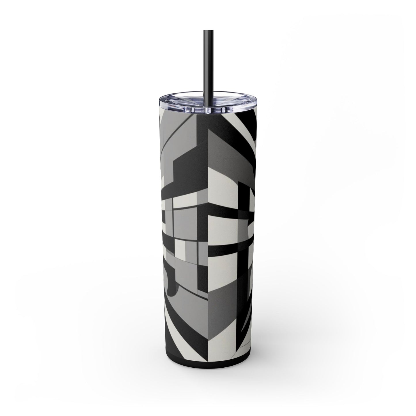 Optical Illusion Skinny Tumbler with Straw, 20oz