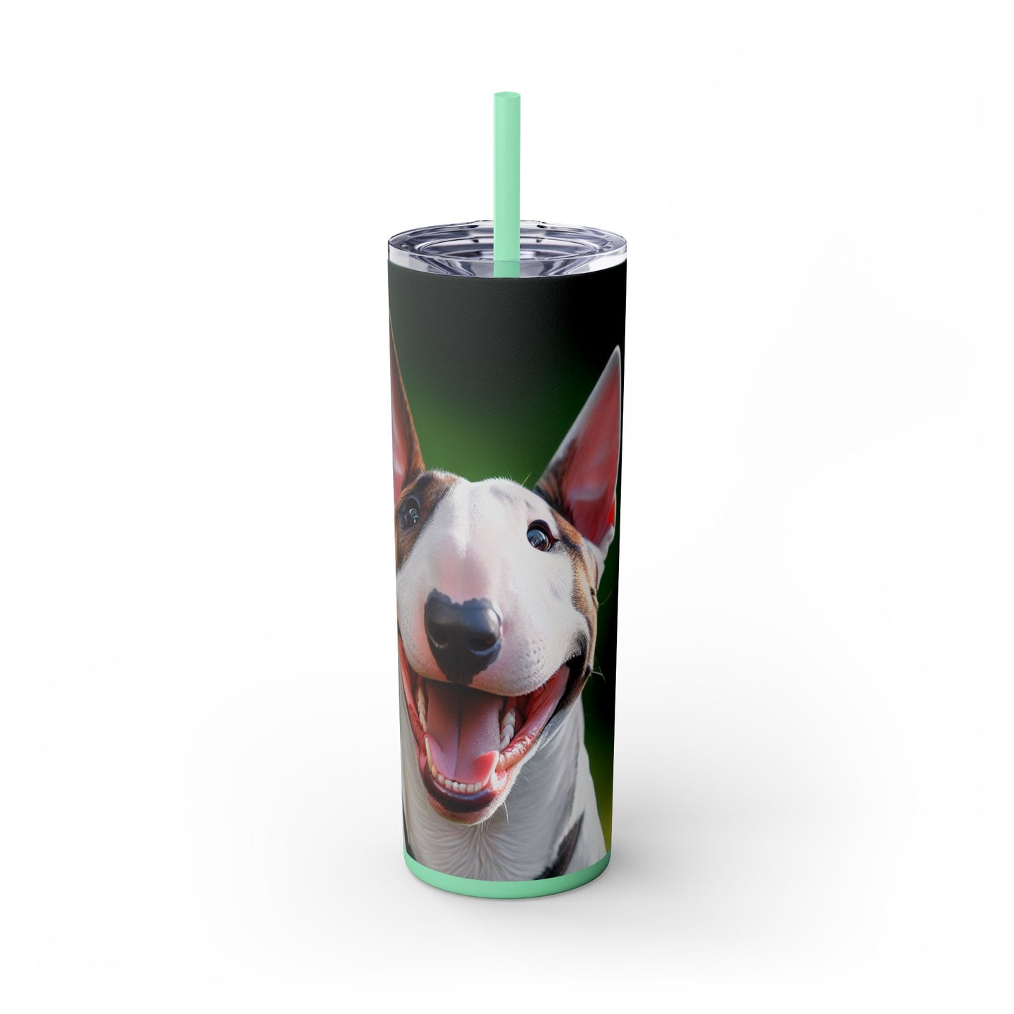 Bull Terrier Tumbler with Straw, 20oz