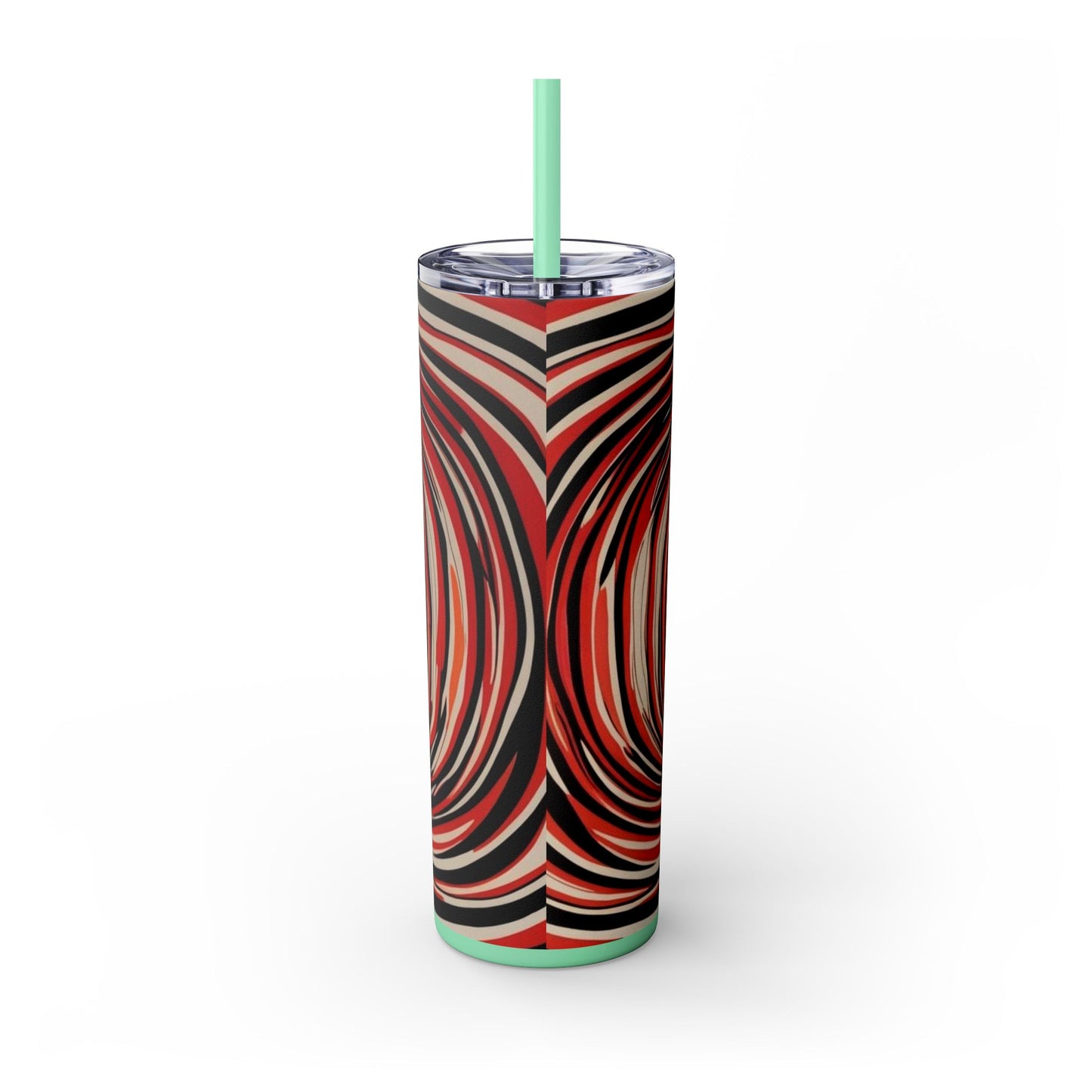 Optical Illusion Skinny Tumbler with Straw, 20oz