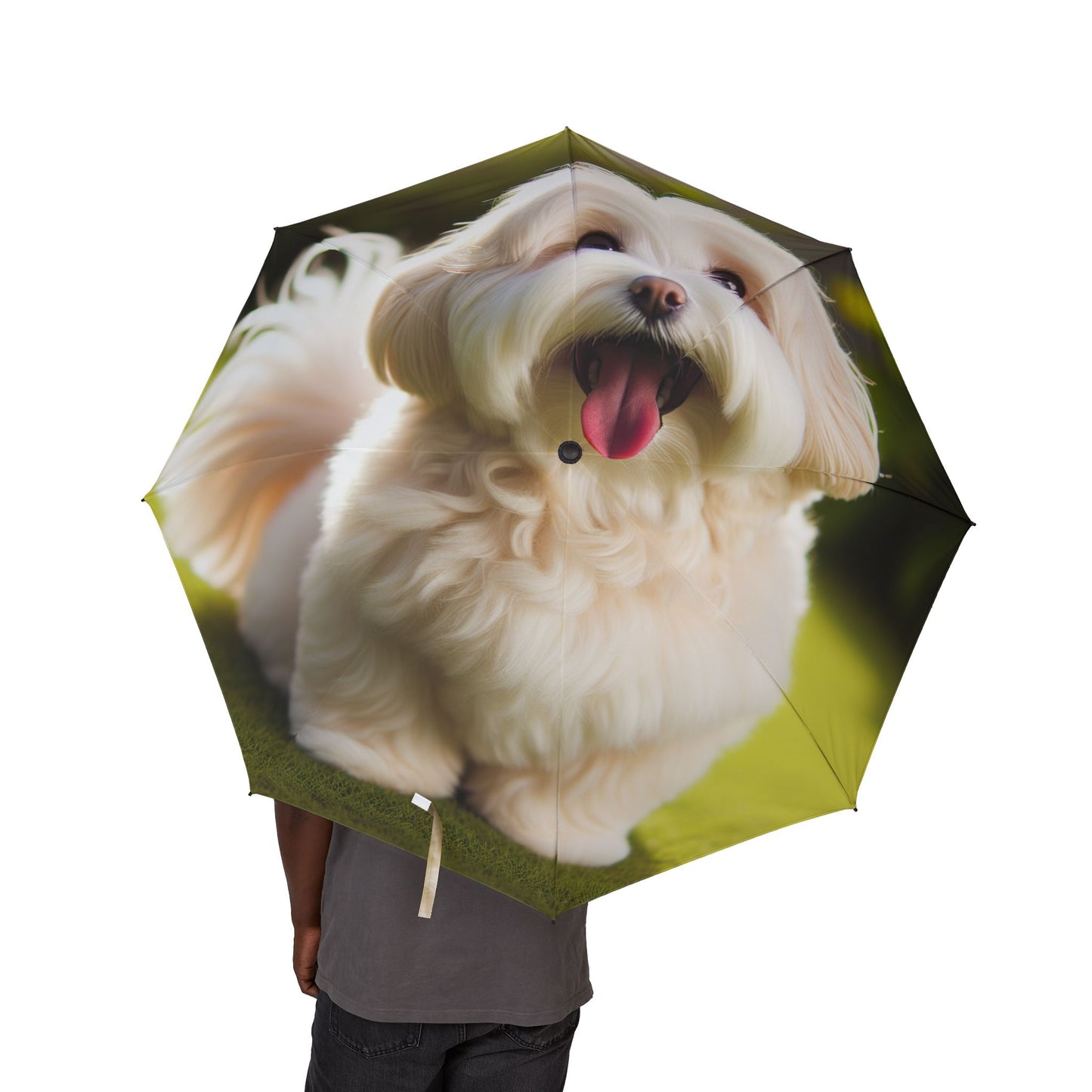 Havanese Semi-Automatic Foldable Umbrella