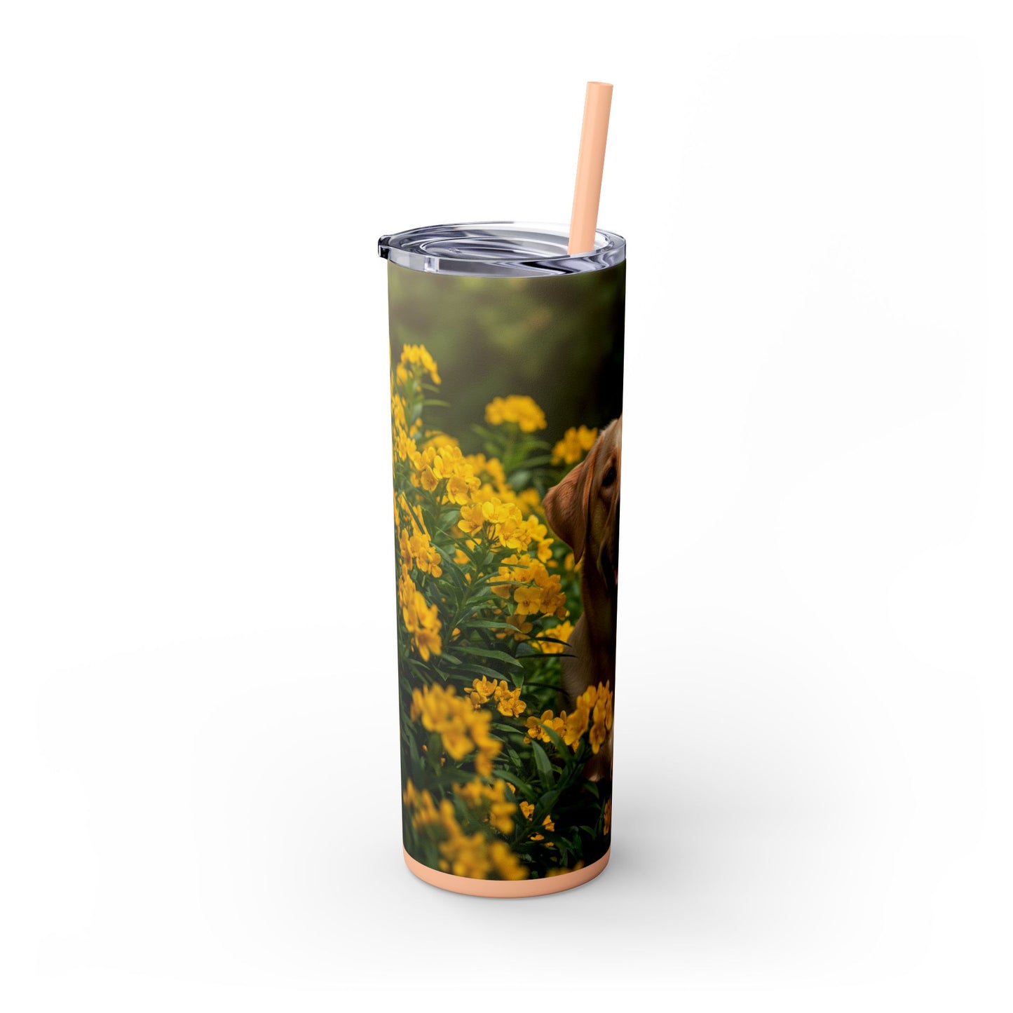 Labrador Retriever Skinny Tumbler with Straw, 20oz