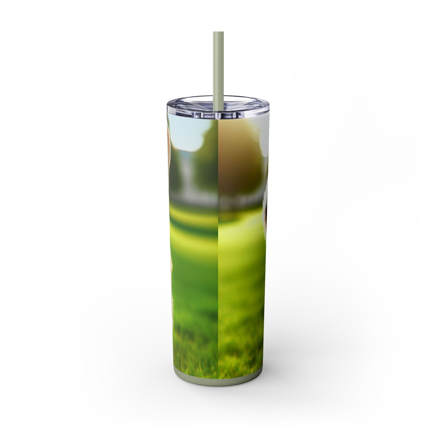 Welsh Corgi Pembroke Skinny Tumbler with Straw, 20oz