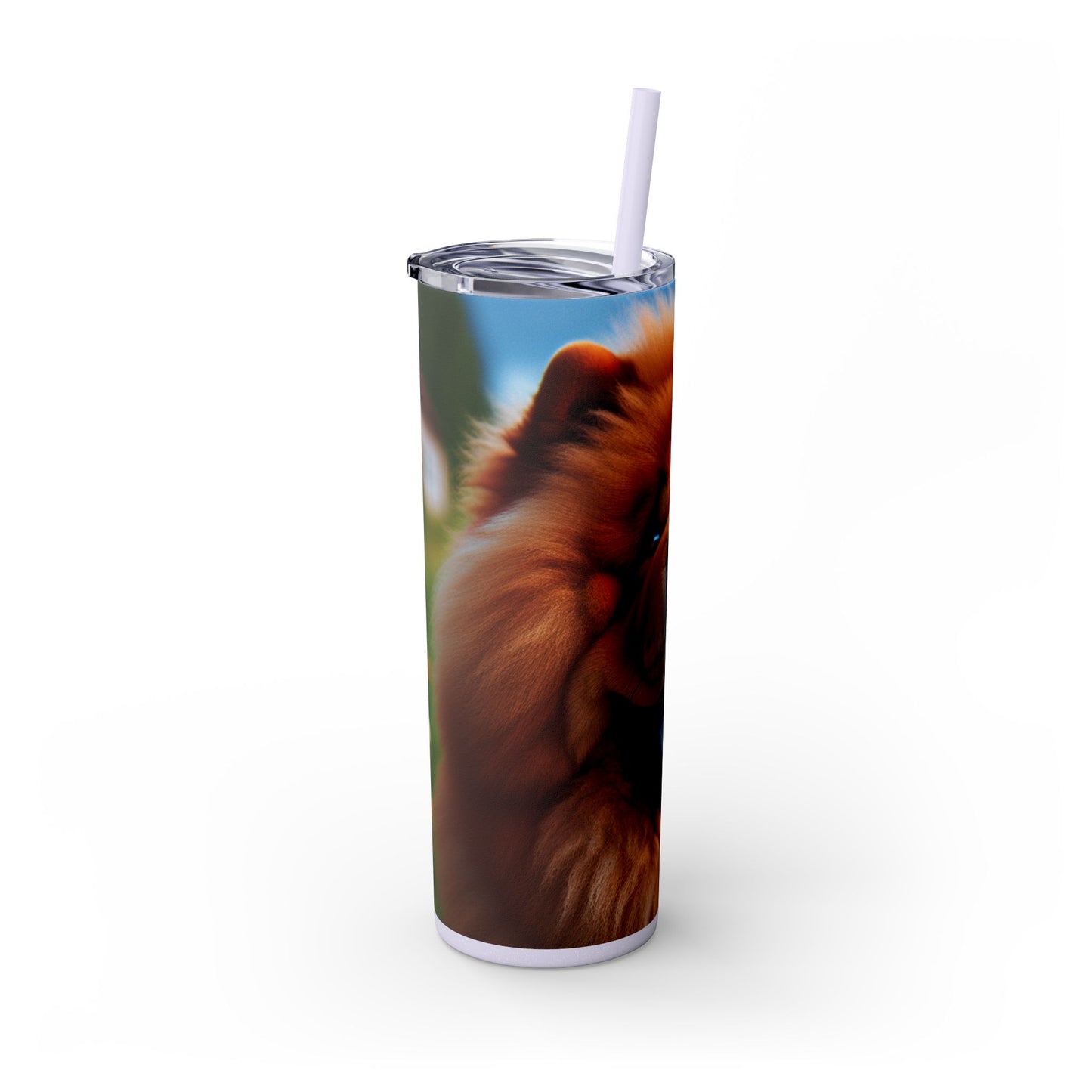 Chow Chow Skinny Tumbler with Straw, 20oz