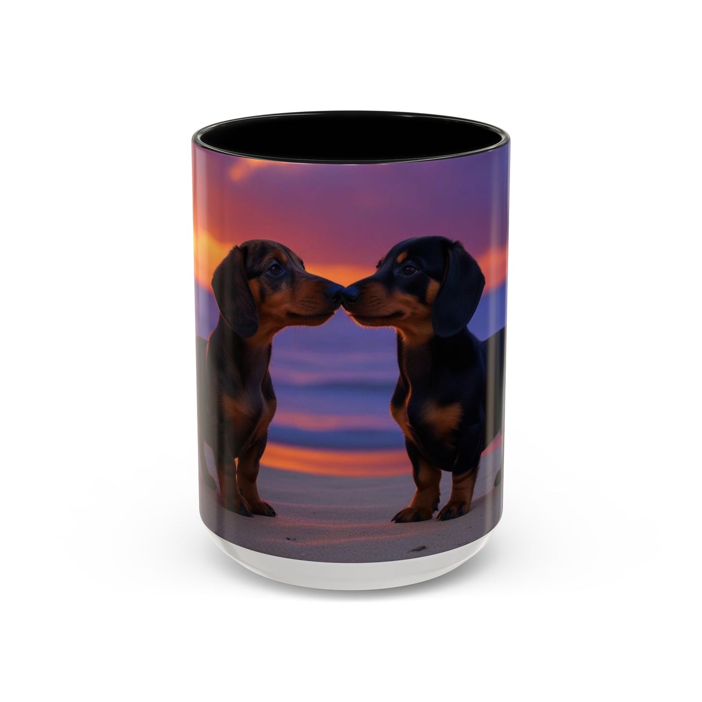 Dachshund Love Accent Coffee Mug - Perfect Gift for Dog Lovers
