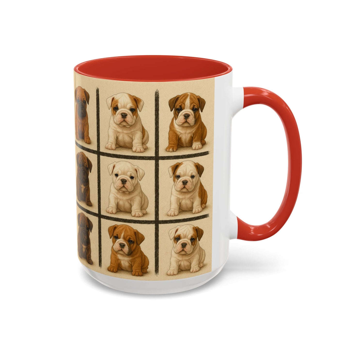 Bulldog puppies Accent Coffee Mug - Perfect Gift for Dog Lovers