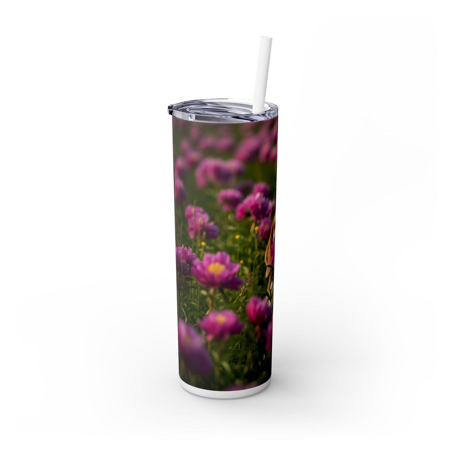 Beagle Skinny Tumbler with Straw, 20oz