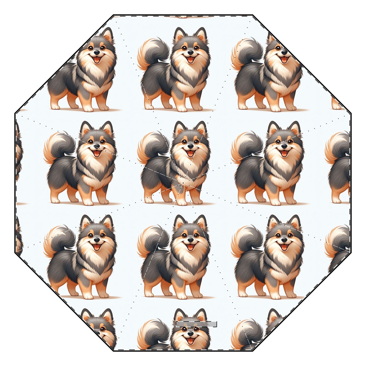 Swedish Vallhund Semi-Automatic Foldable Umbrella