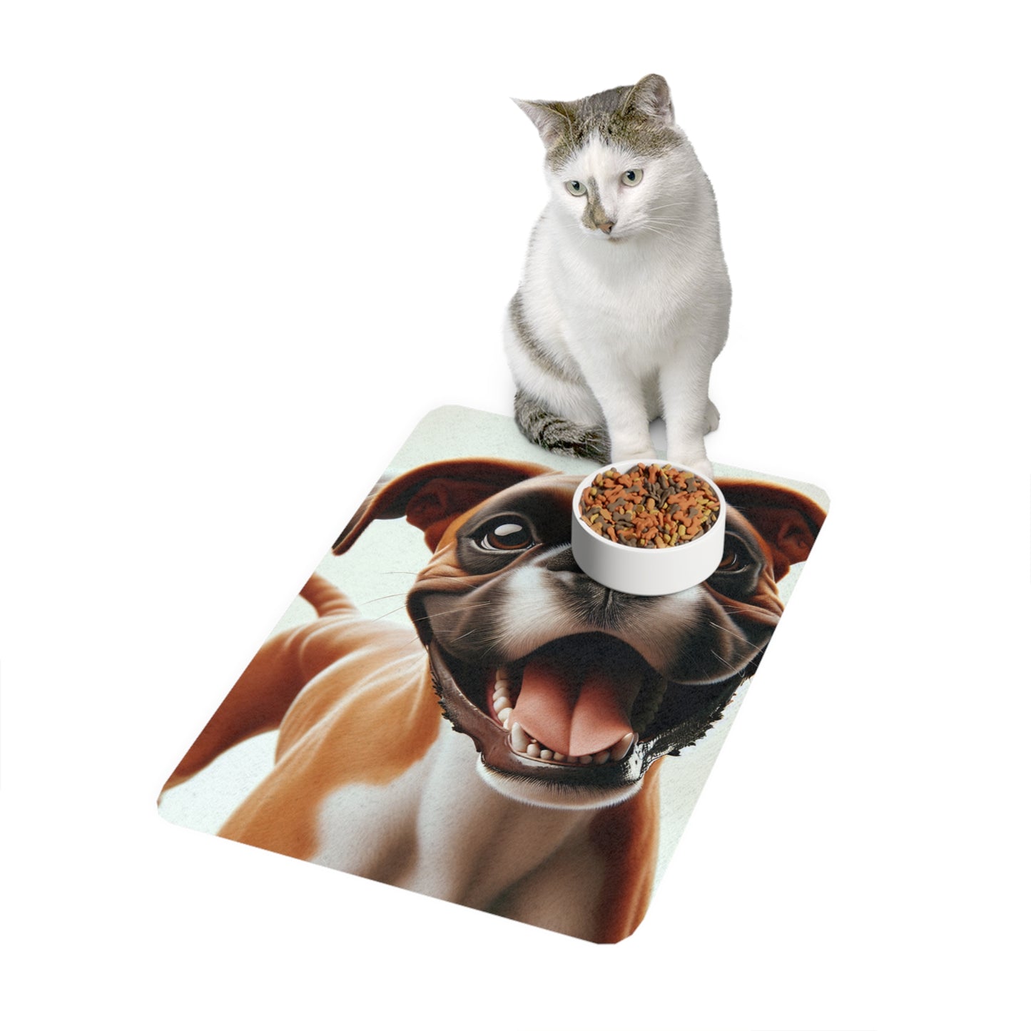 Vertical Pet Food Mat (12x18) - Boxer