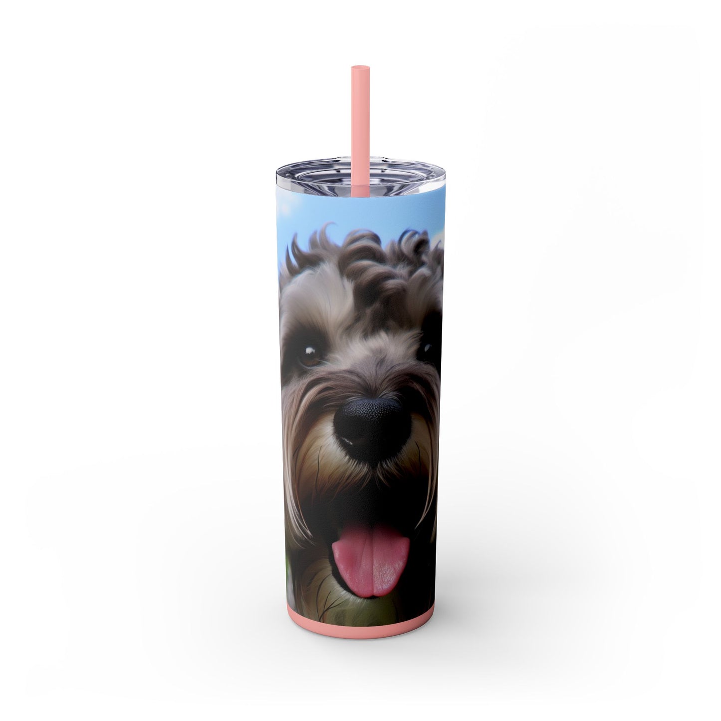 Schnoodle Skinny Tumbler with Straw, 20oz