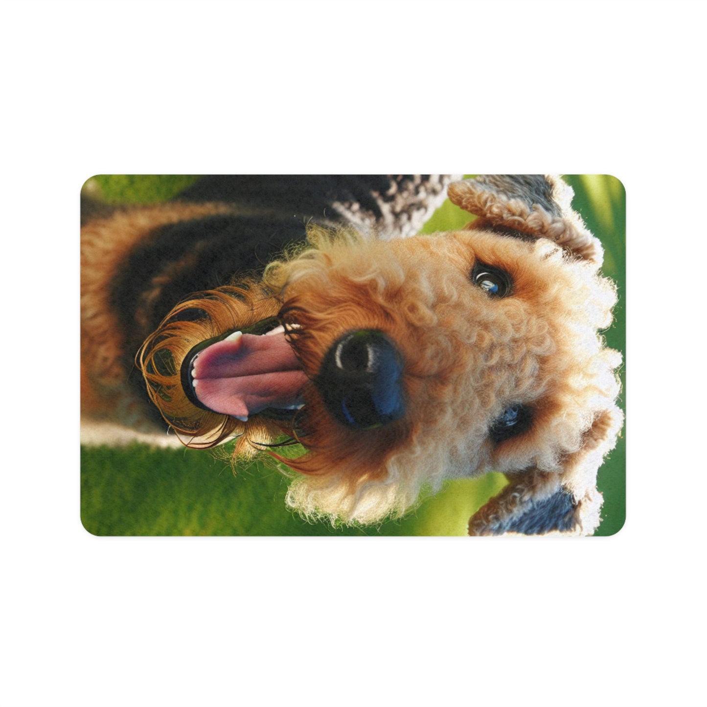 Vertical Pet Food Mat (12x18) - Airedale Terrier