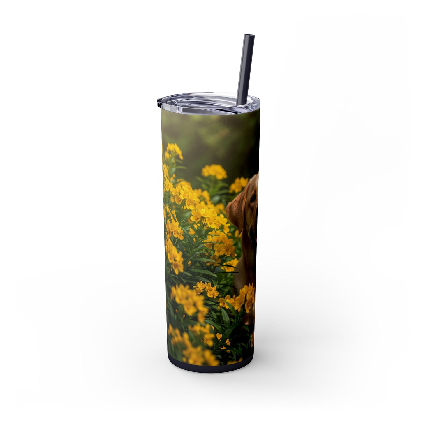 Labrador Retriever Skinny Tumbler with Straw, 20oz
