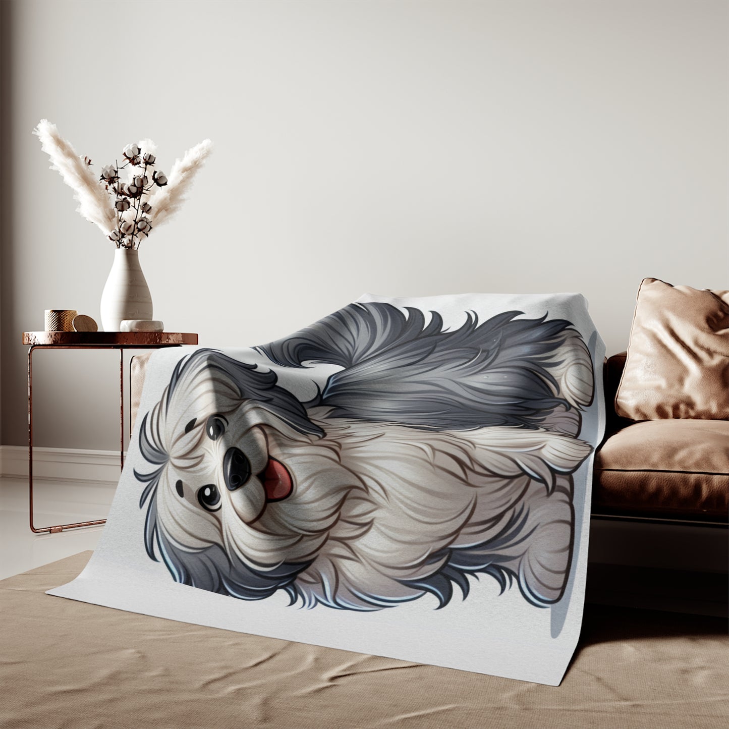 Old English Sheepdog Sweatshirt Blanket