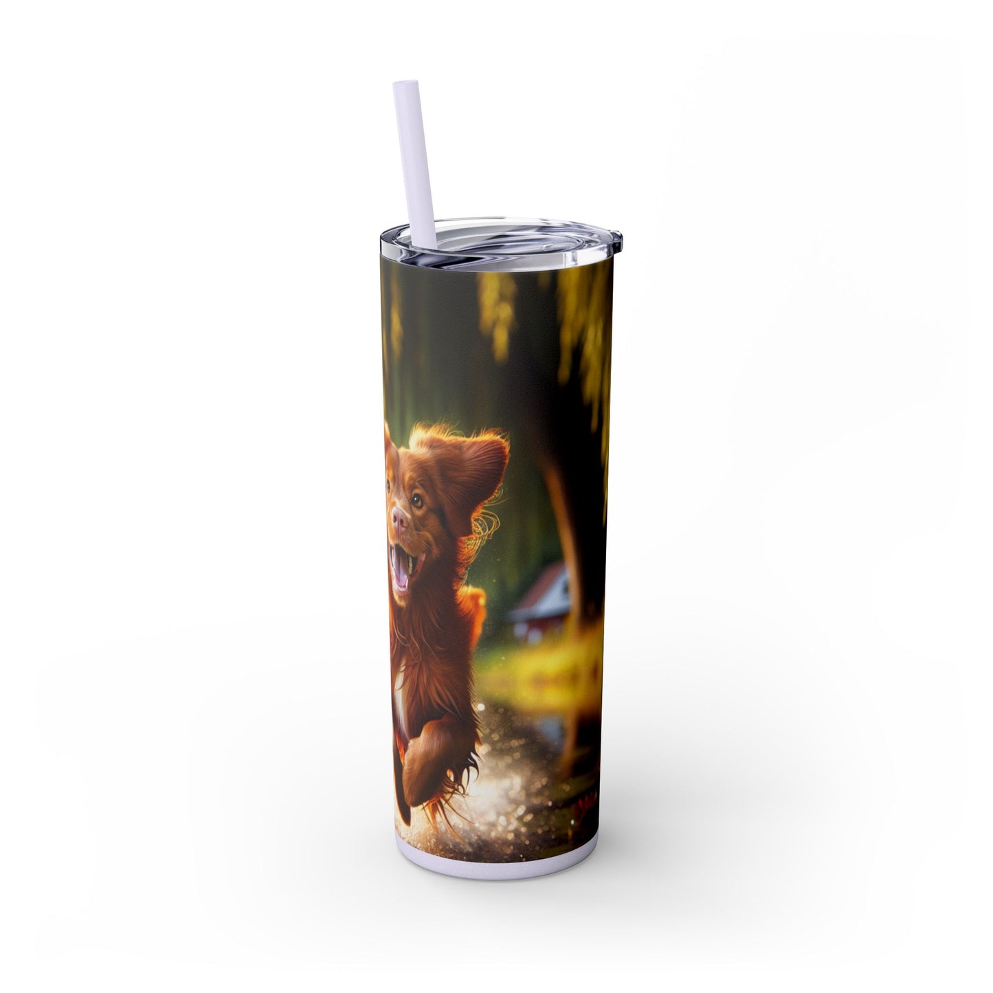 Nova Scotia Duck Trolling Retriever Skinny Tumbler with Straw, 20oz
