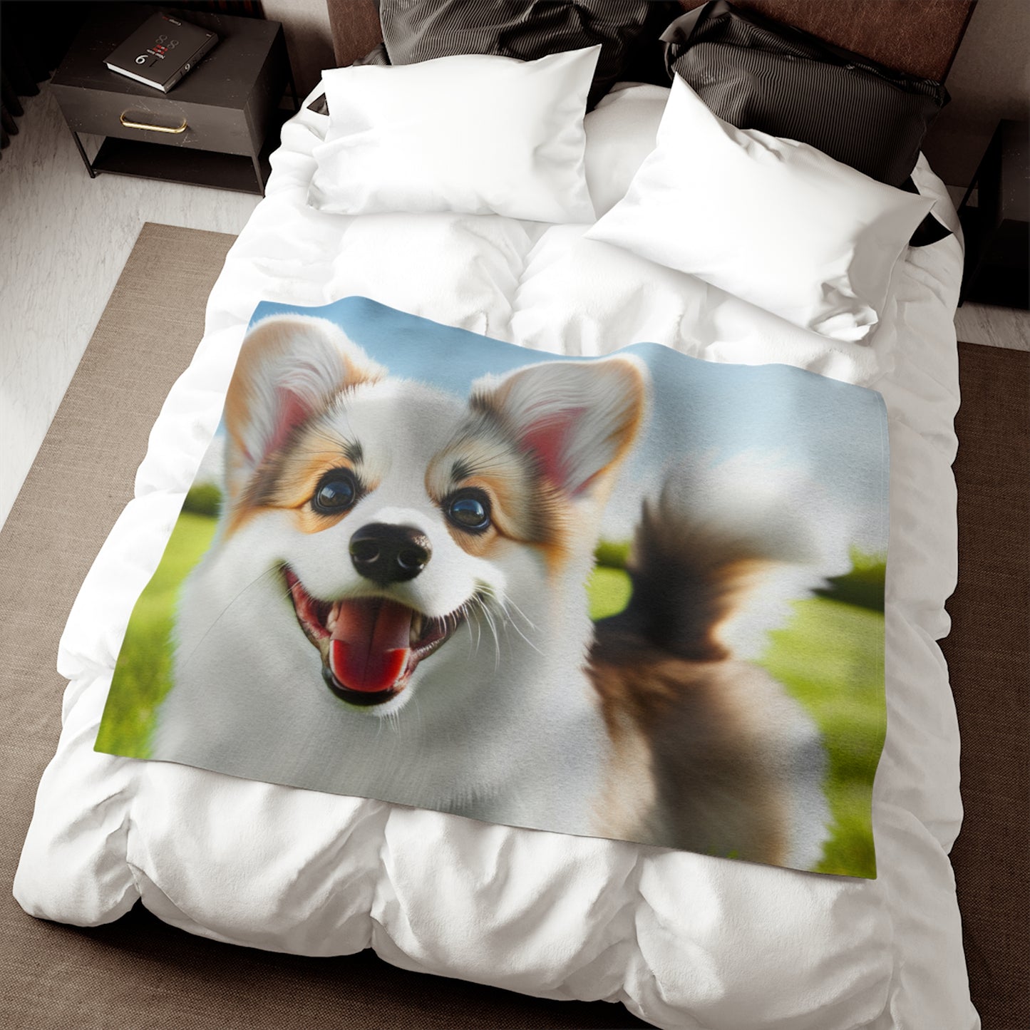 Welsh Corgi Cardigan Sweatshirt Blanket