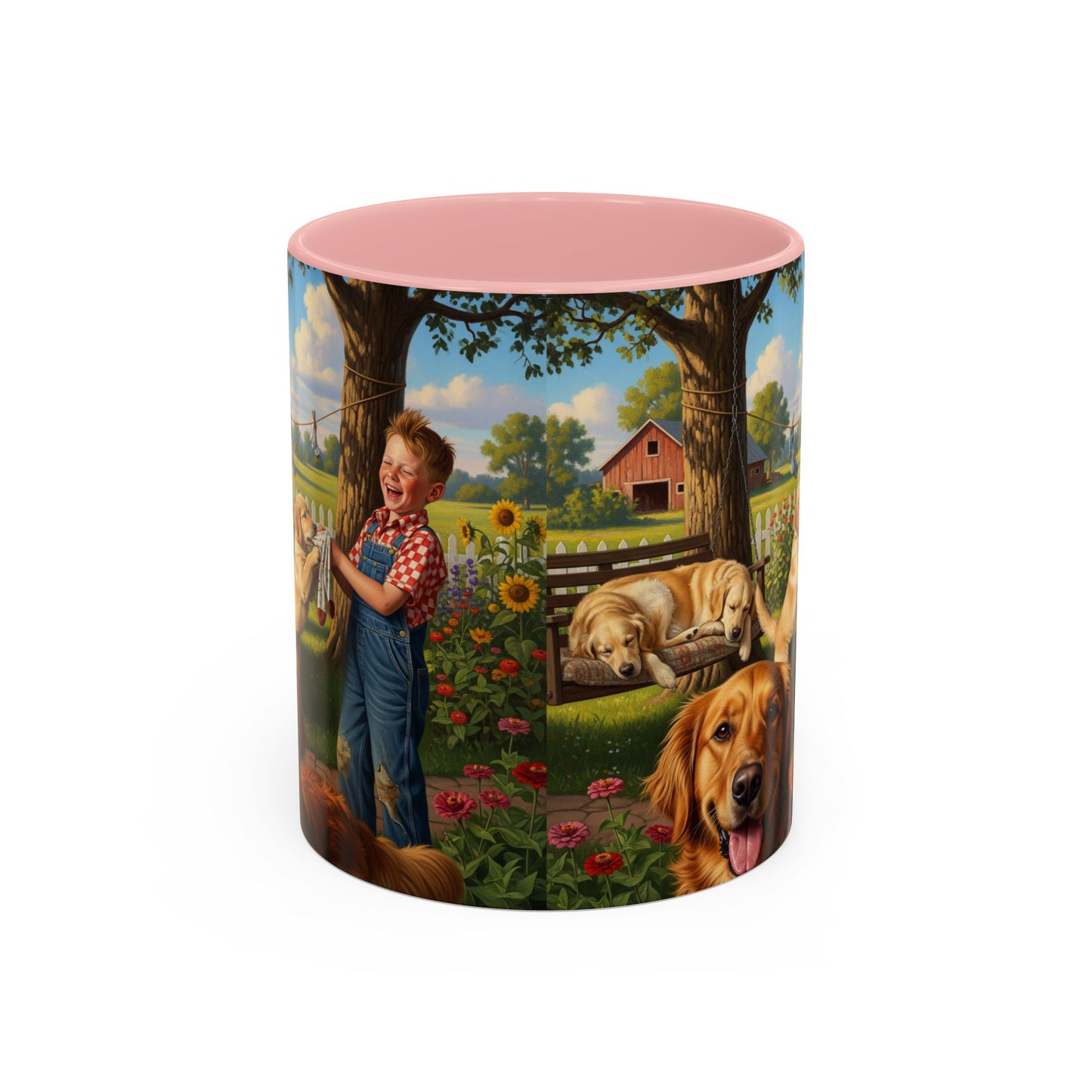 Golden Retriever Accent Coffee Mug - Perfect Gift for Dog Lovers