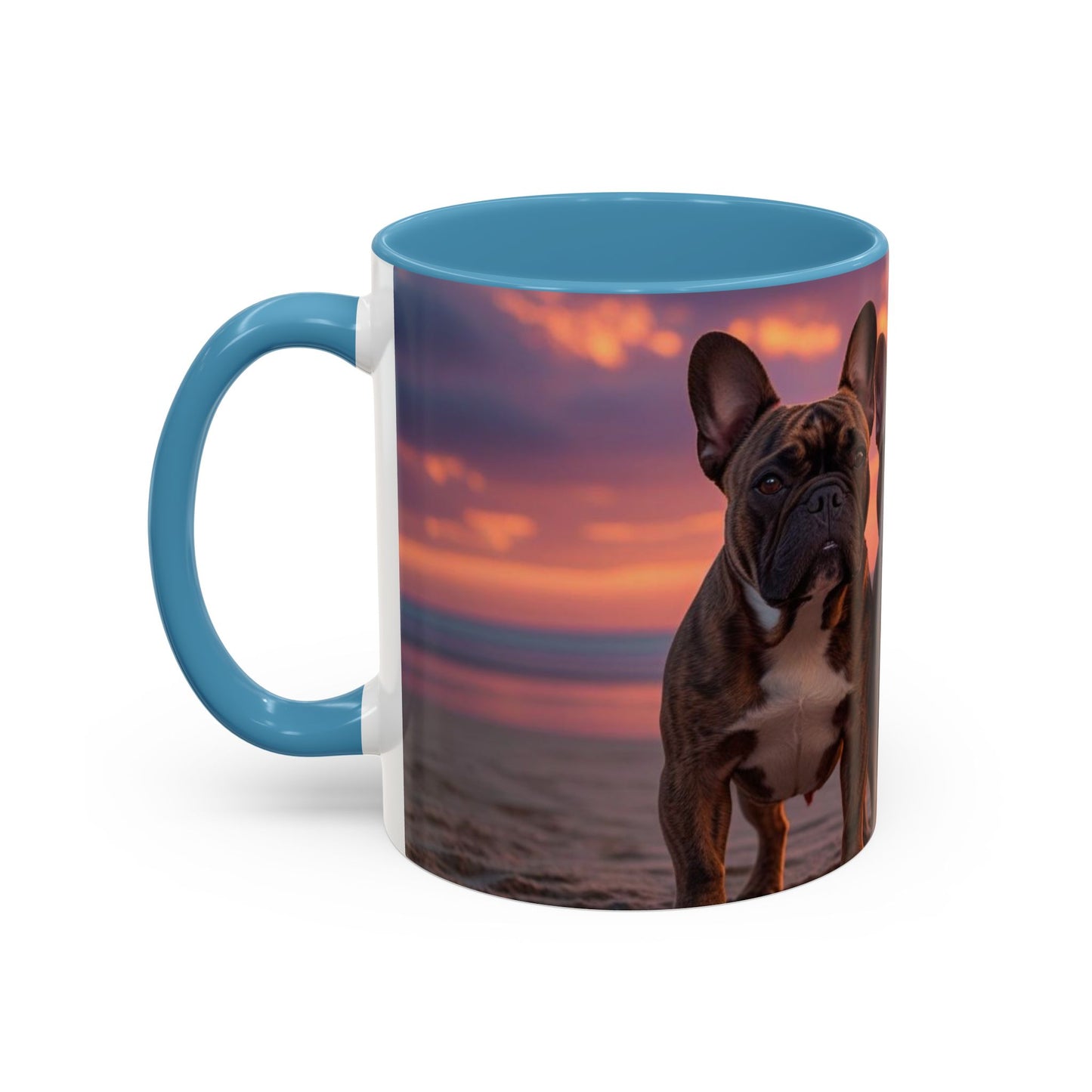 French Bulldog Love Accent Coffee Mug - Perfect Gift for Dog Lovers