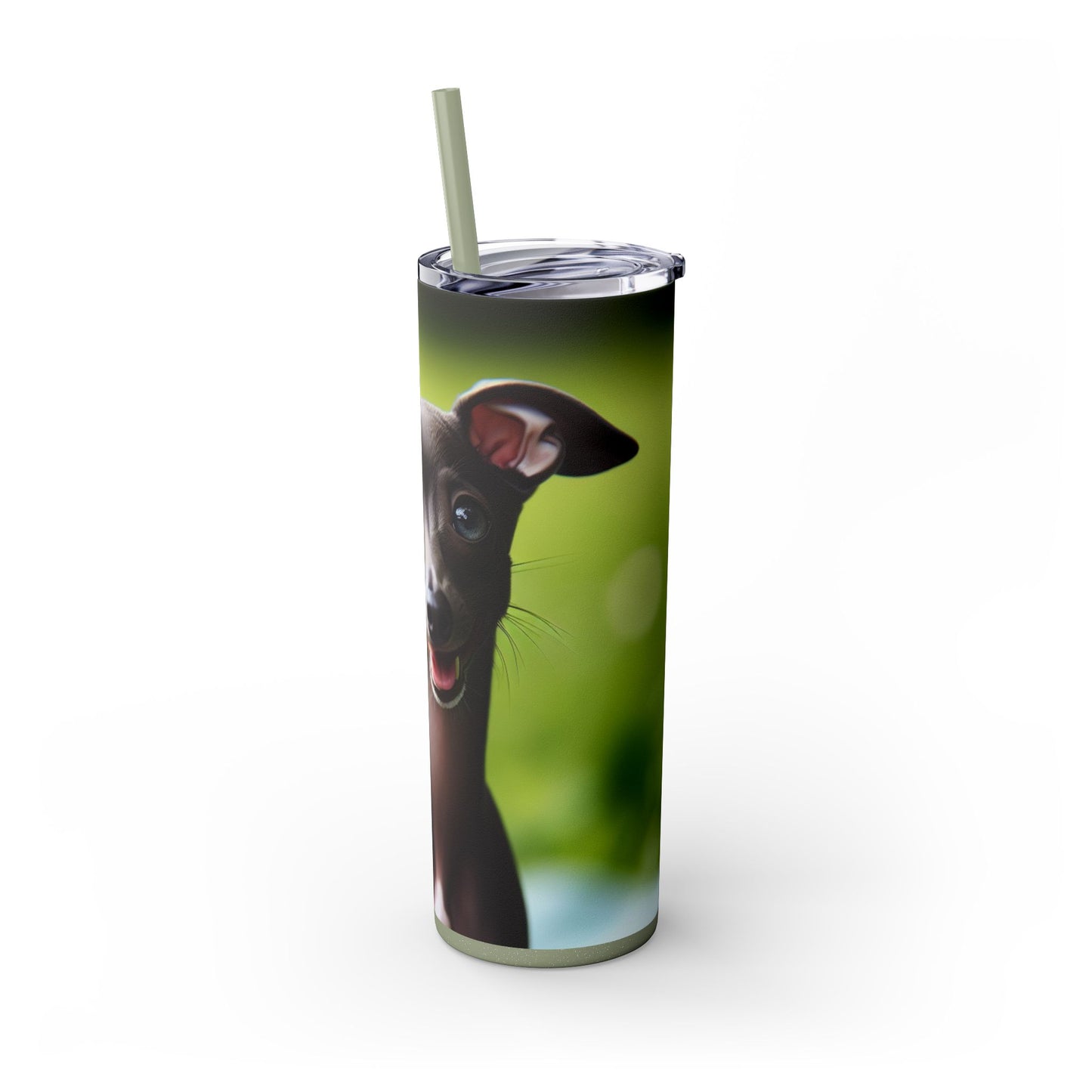 Italian Greyhound Tumbler with Straw, 20oz