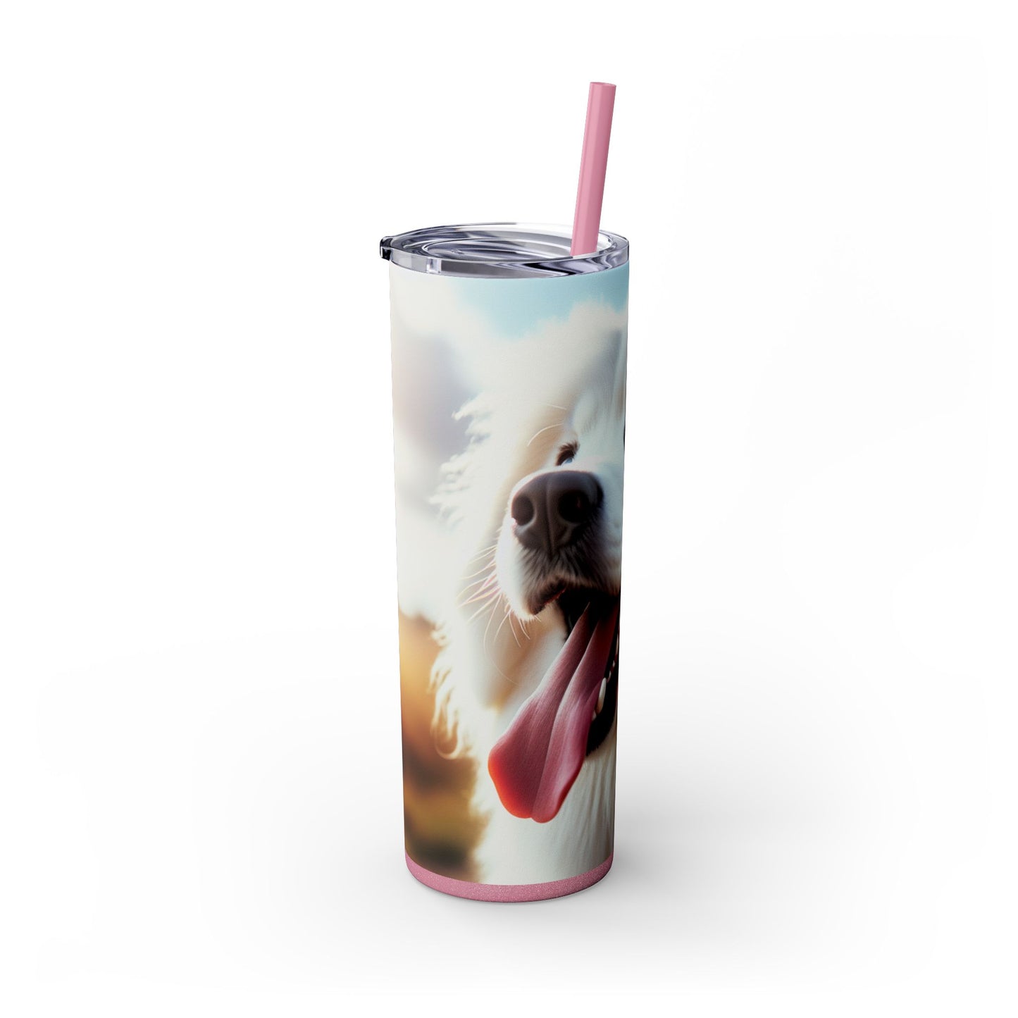 Pyrenean Mountain Dog Skinny Tumbler with Straw, 20oz