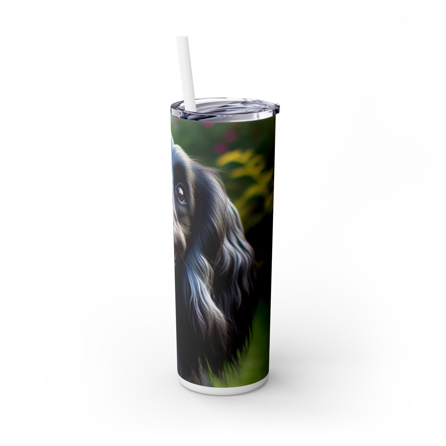 Blue Picardy Spaniel Tumbler with Straw, 20oz