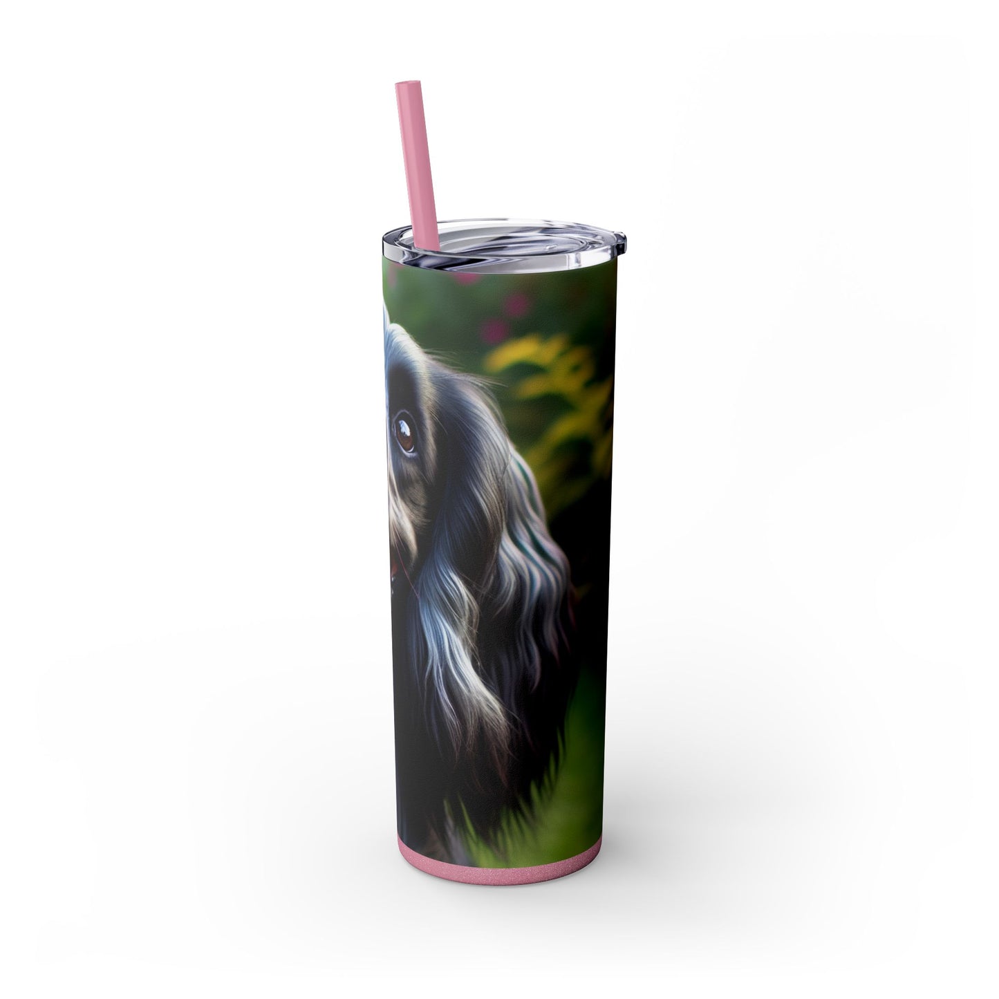 Blue Picardy Spaniel Tumbler with Straw, 20oz