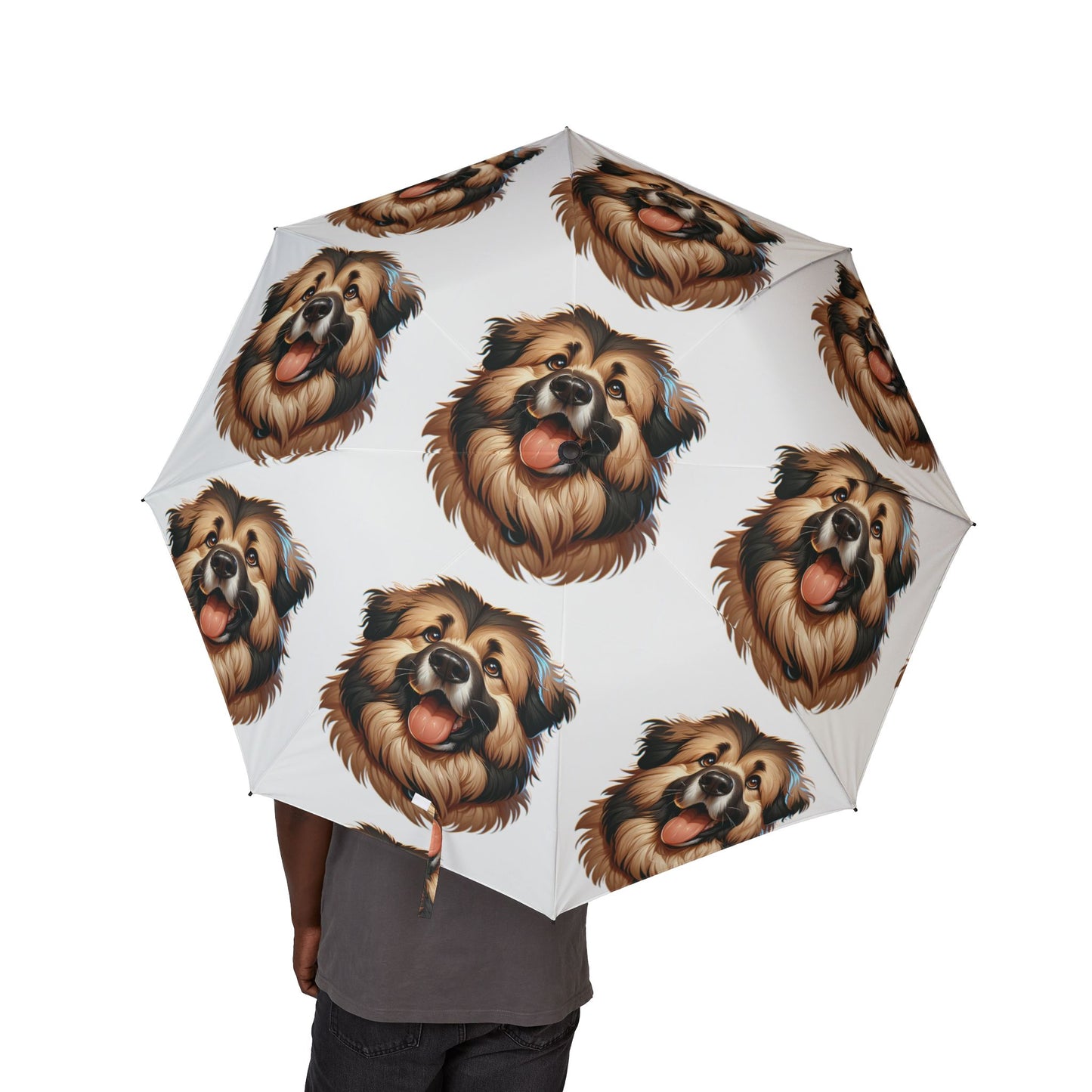Caucasian Shepherd Dog Semi-Automatic Foldable Umbrella