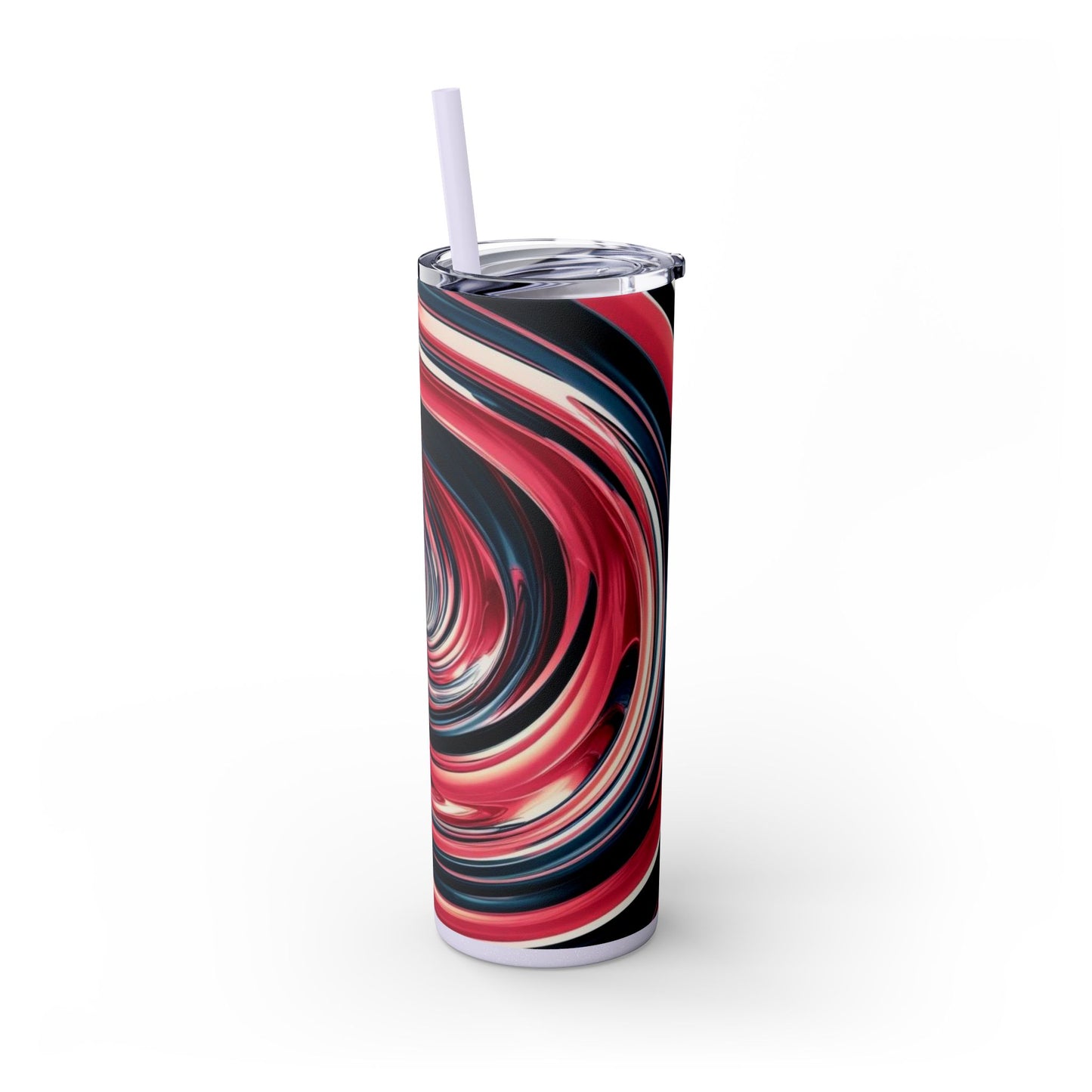 Optical Illusion Skinny Tumbler with Straw, 20oz