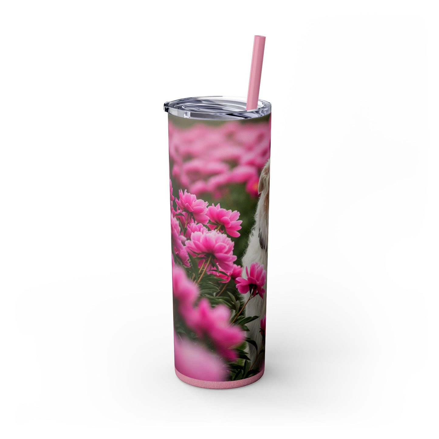 Borzoi Skinny Tumbler with Straw, 20oz