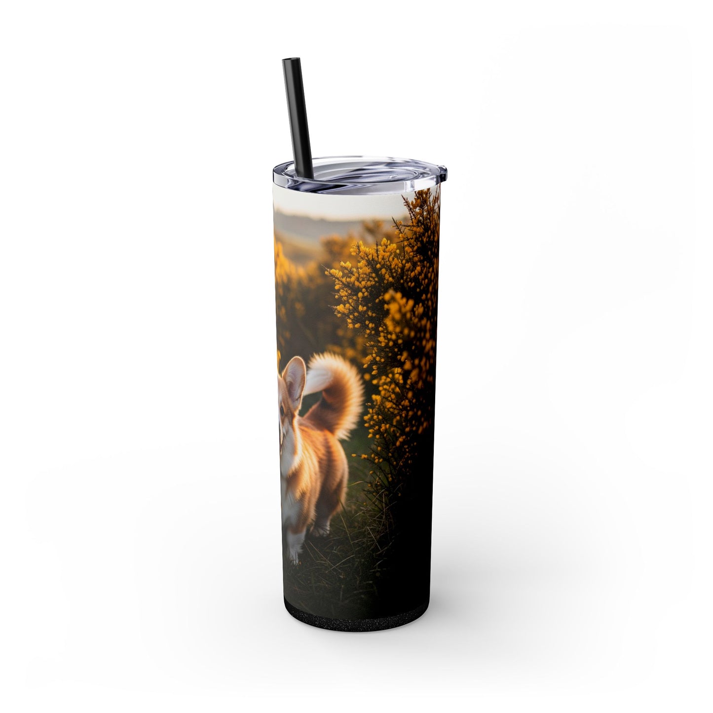 Pembroke Welsh Corgi Skinny Tumbler with Straw, 20oz