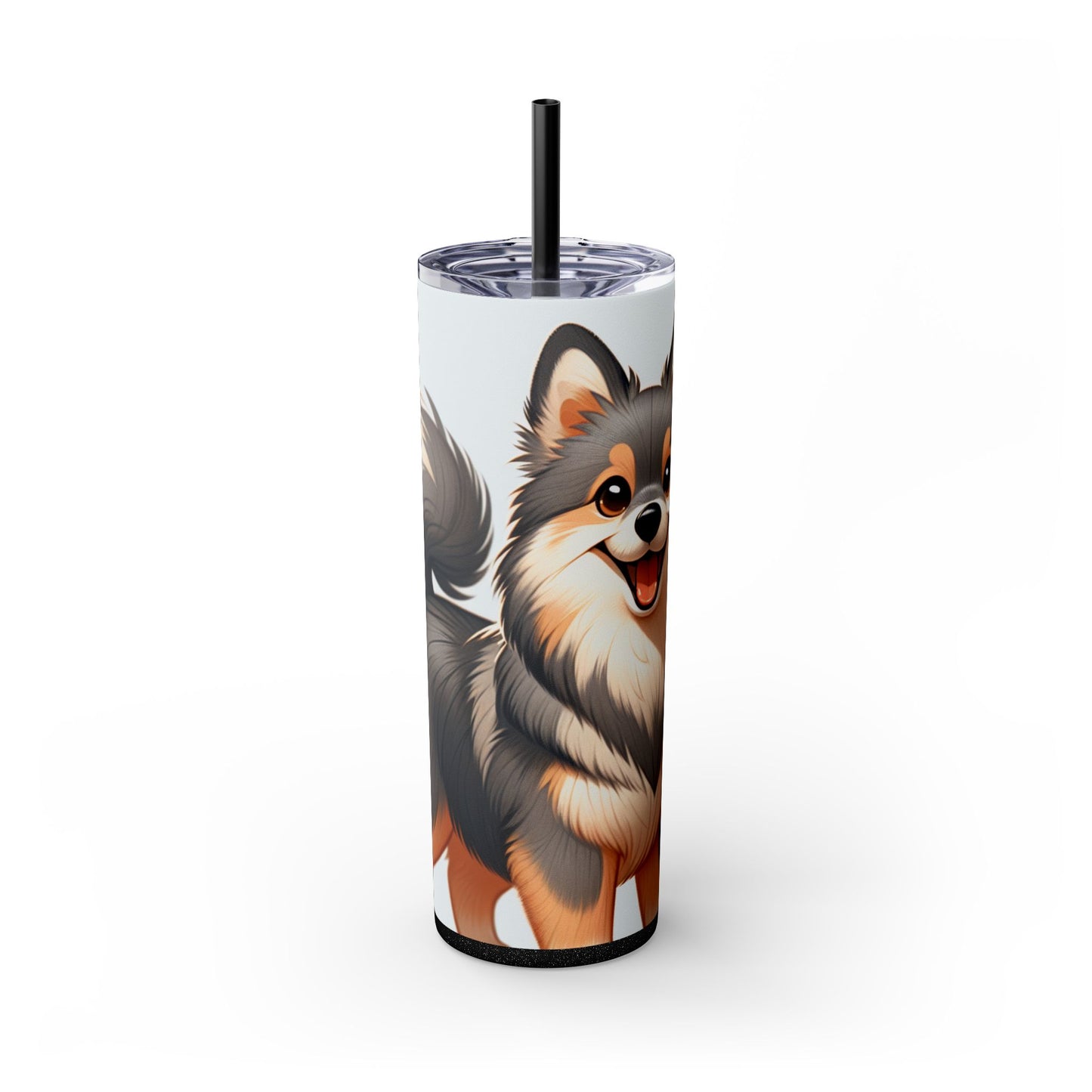 Swedish Vallhund Skinny Tumbler with Straw, 20oz